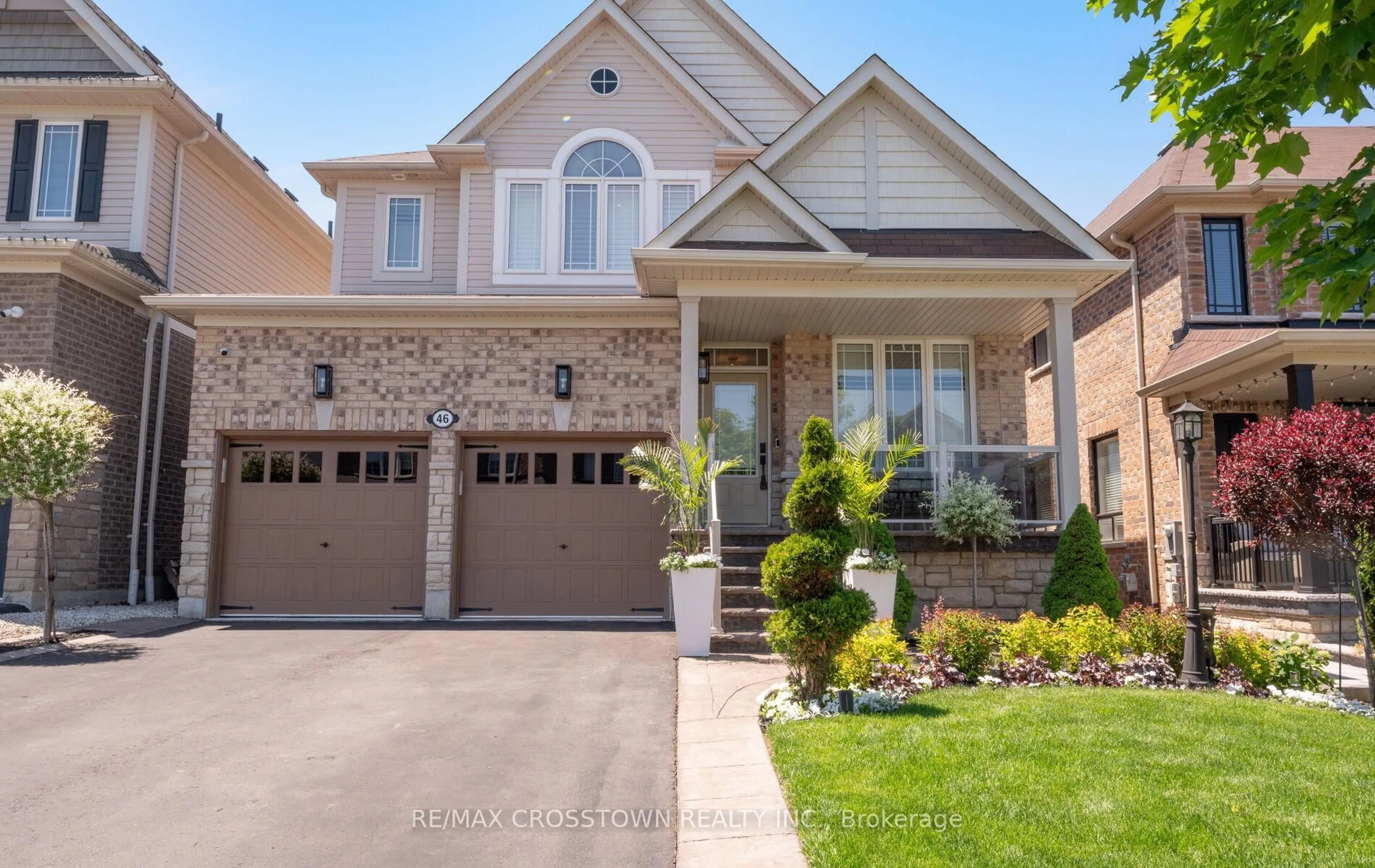 Home with brick exterior material, street for 46 Pierce Pl, New Tecumseth Ontario L0G 1W0