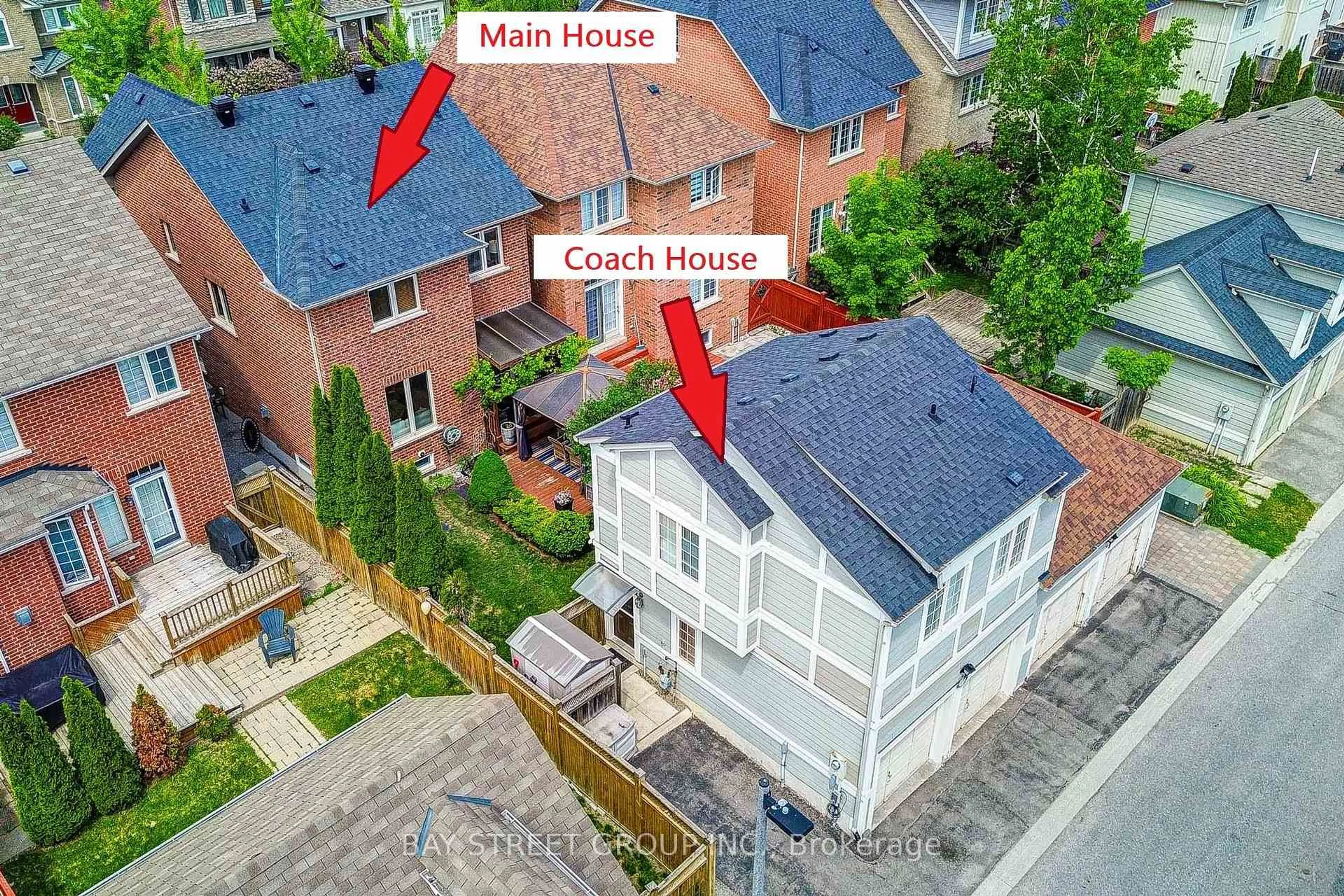 A pic from outside/outdoor area/front of a property/back of a property/a pic from drone, street for 29 Cardrew St, Markham Ontario L6B 1G6