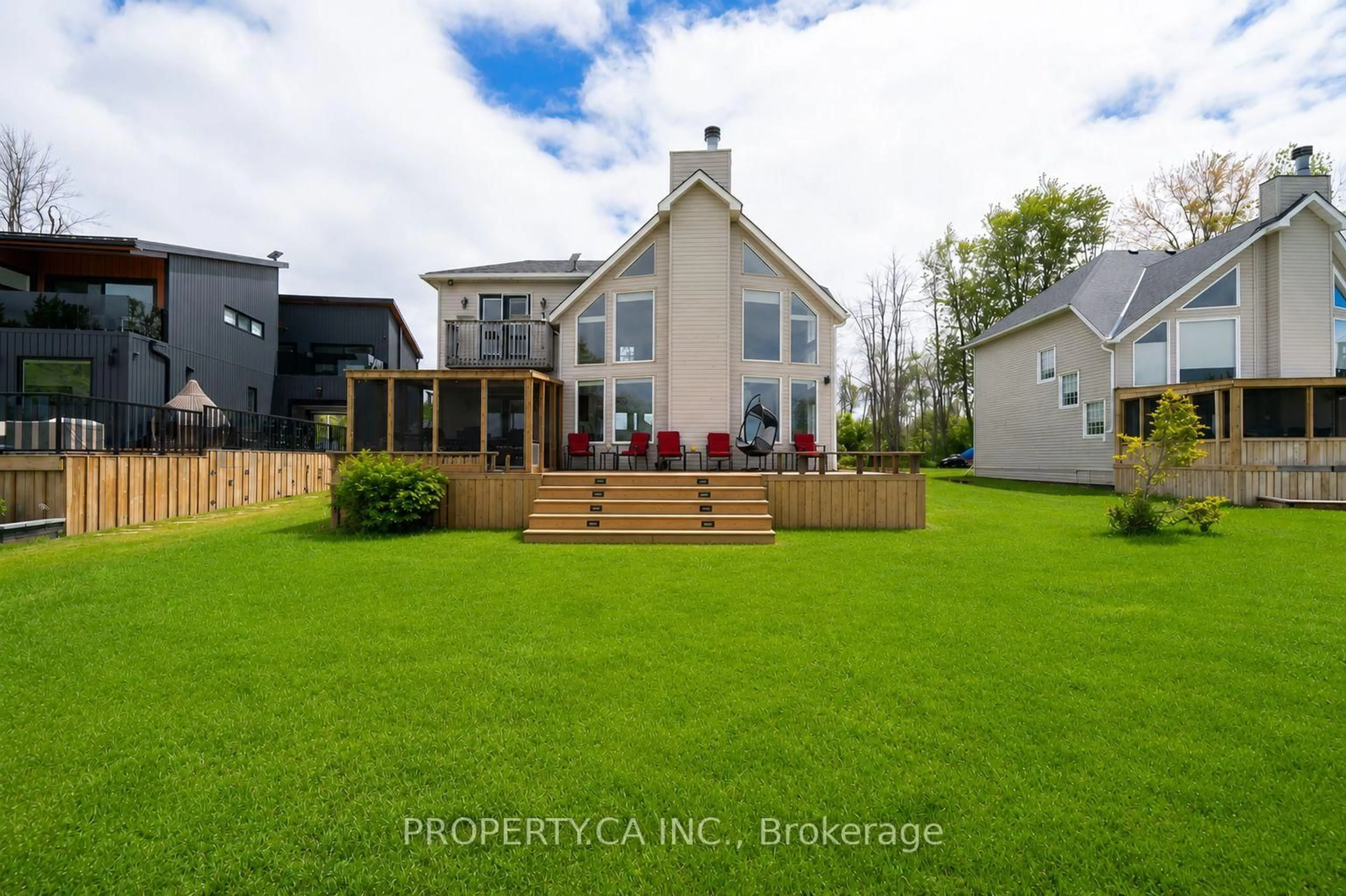 A pic from outside/outdoor area/front of a property/back of a property/a pic from drone, mountain view for 1283 Chief Joseph Snake Rd, Georgina Islands Ontario L0E 1R0