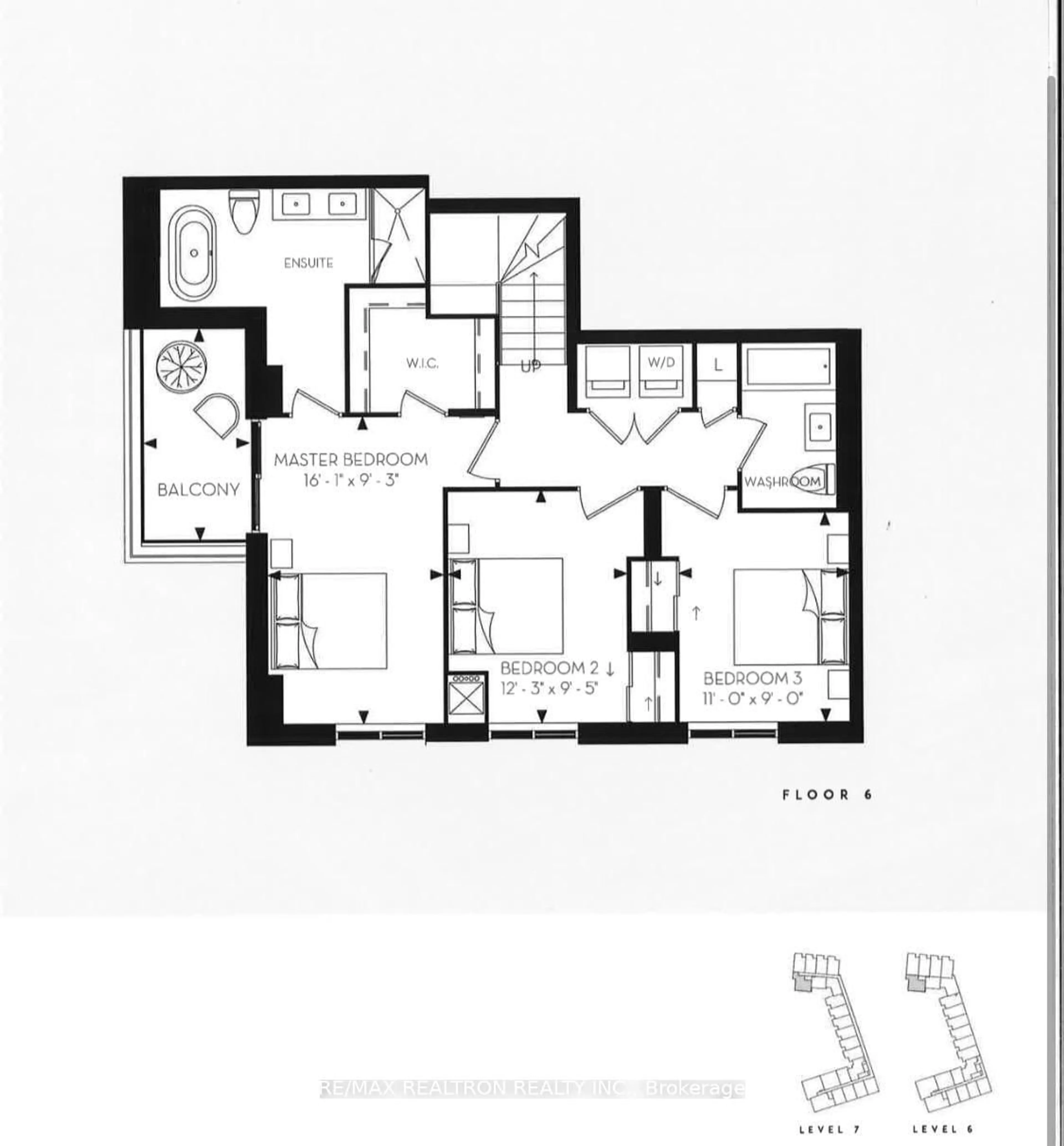 Floor plan for 38 Simcoe Prom #C909, Markham Ontario L6G 0H7