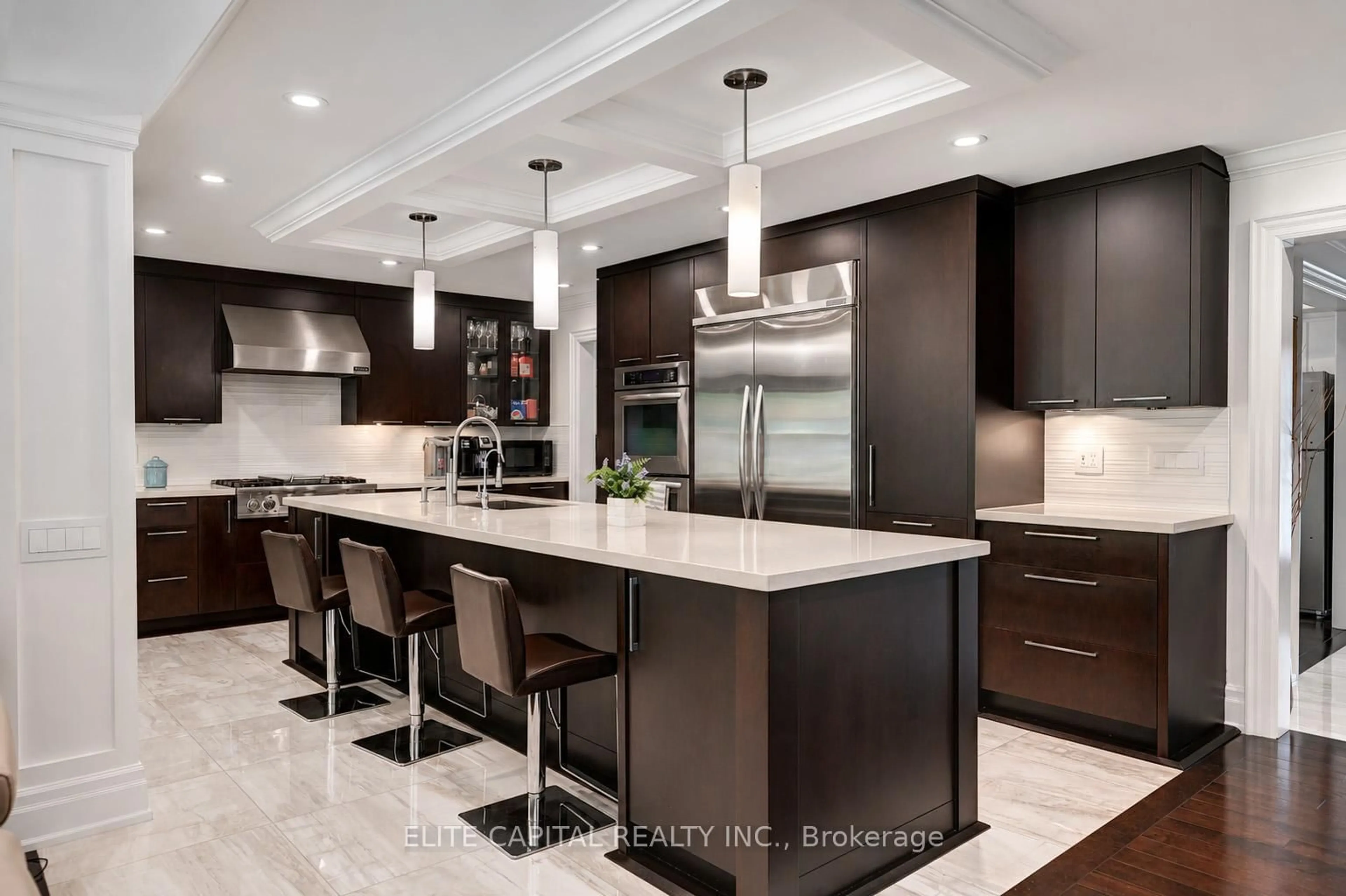 Contemporary kitchen, ceramic/tile floor for 16 Thomas Reid Rd, Markham Ontario L6C 1A5