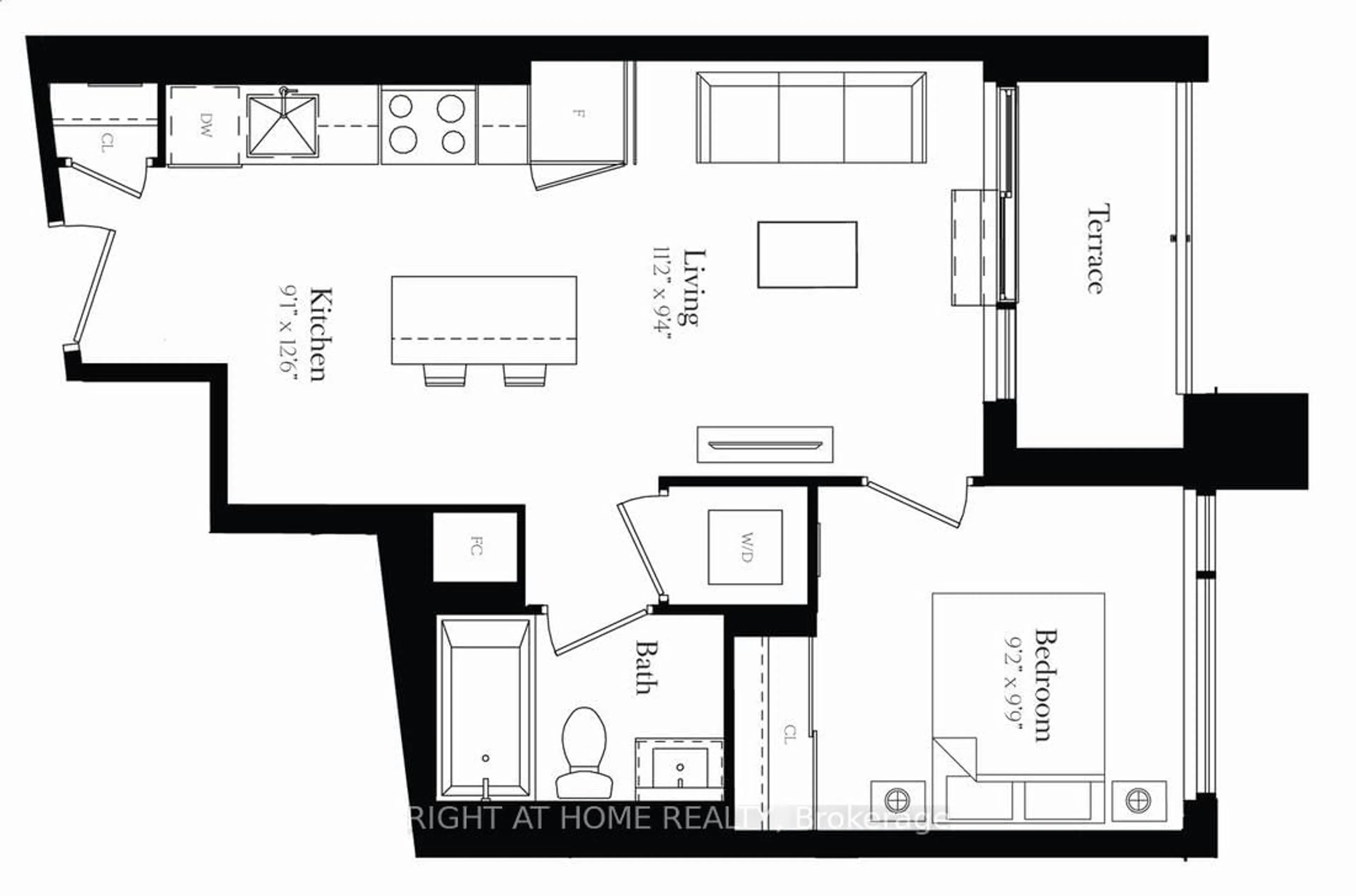 Floor plan for 8188 Yonge St #221, Vaughan Ontario L4J 0M2