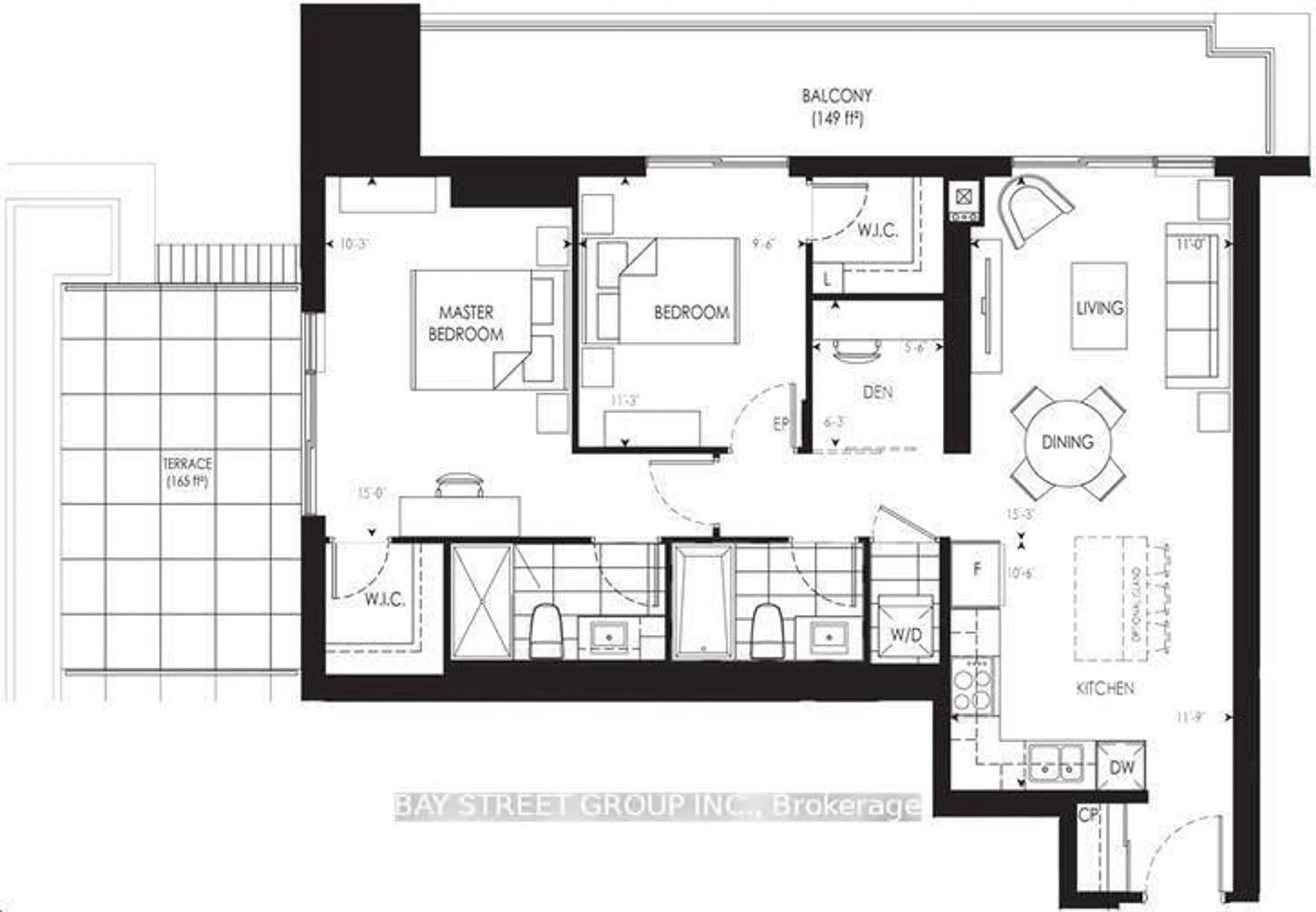 Floor plan for 38 Gandhi Lane #210, Markham Ontario L3T 0G9