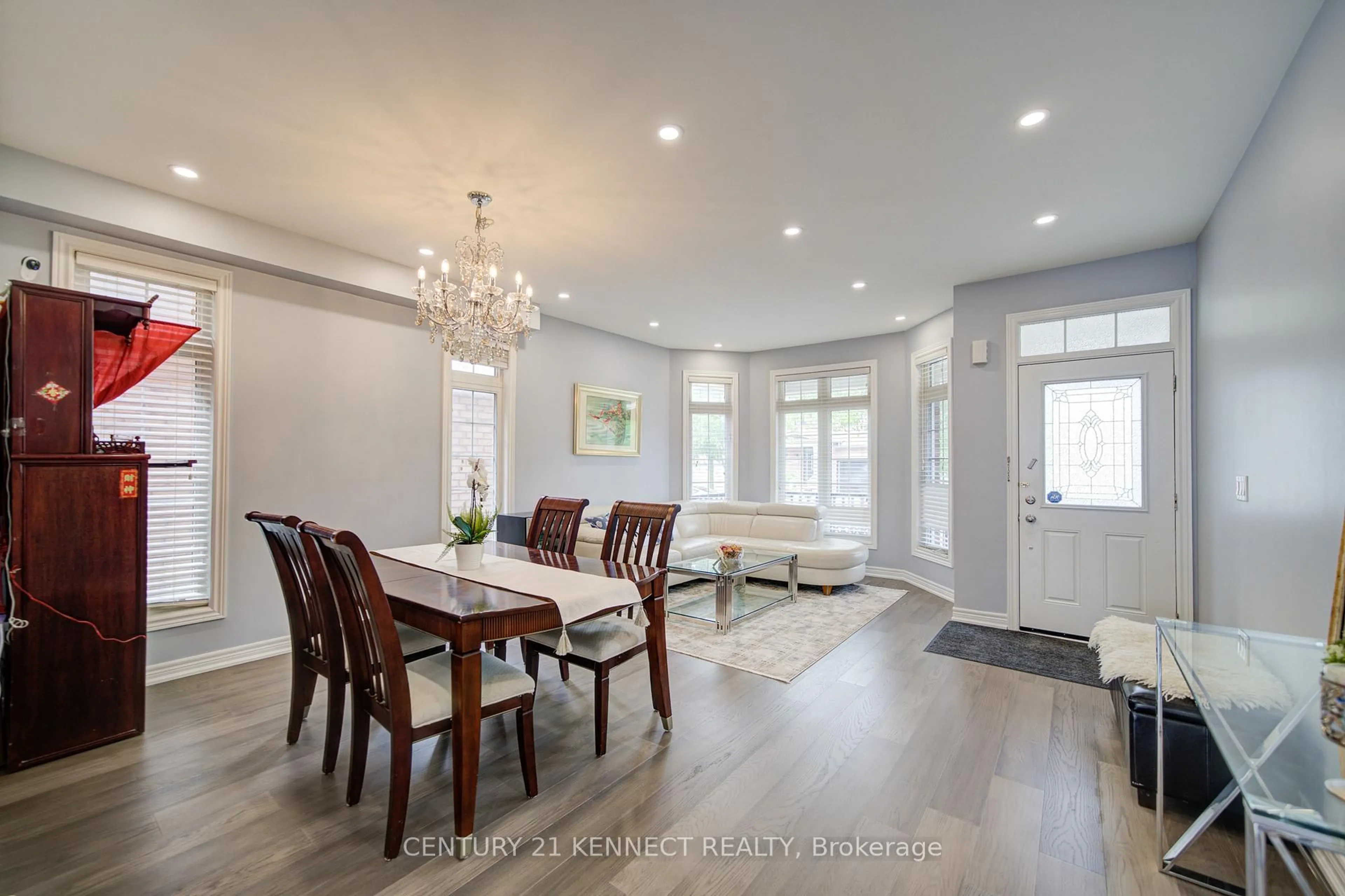 Dining room, wood/laminate floor for 3 Cornflower St, Markham Ontario L6E 0H4