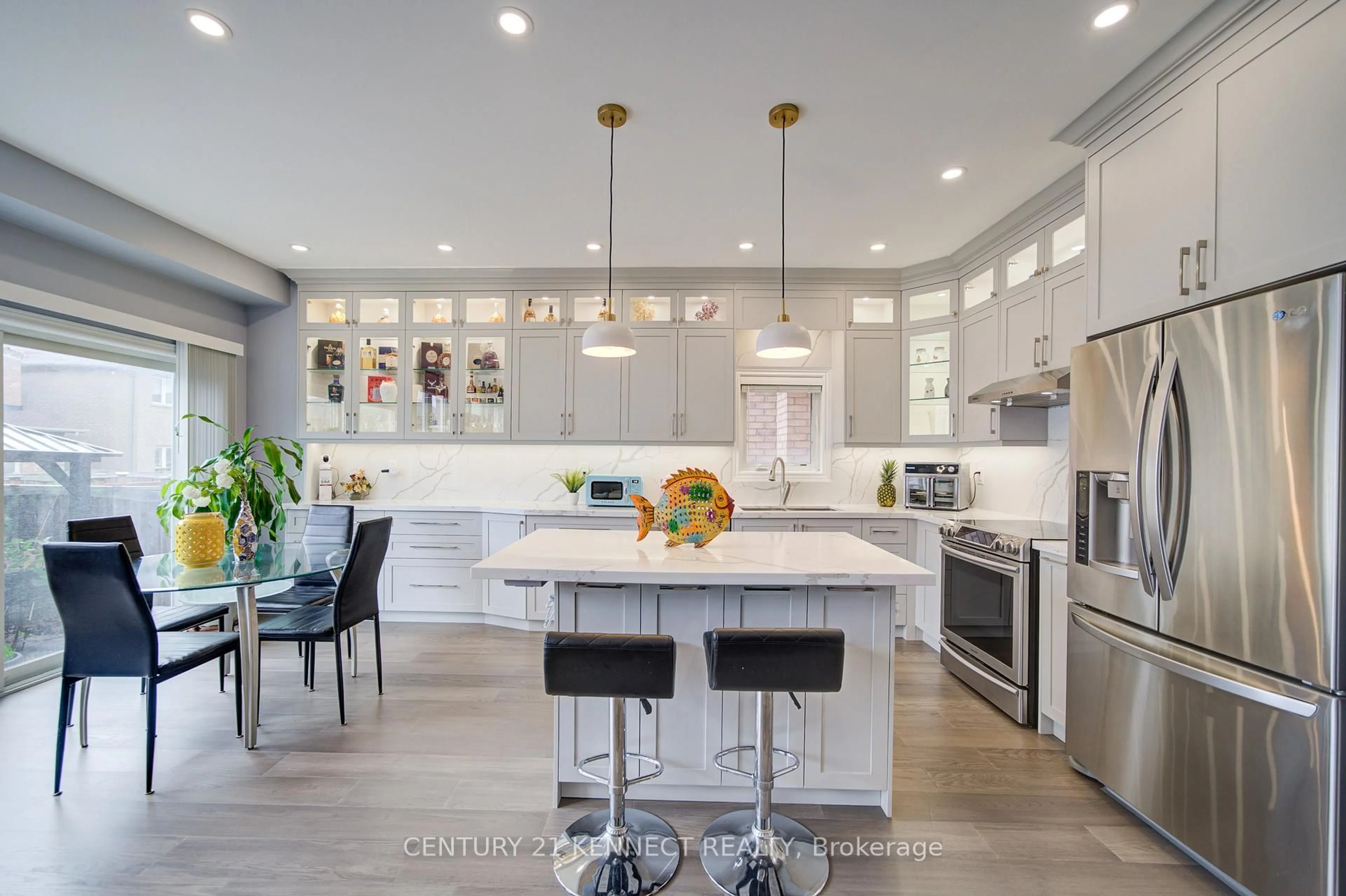 Contemporary kitchen, ceramic/tile floor for 3 Cornflower St, Markham Ontario L6E 0H4