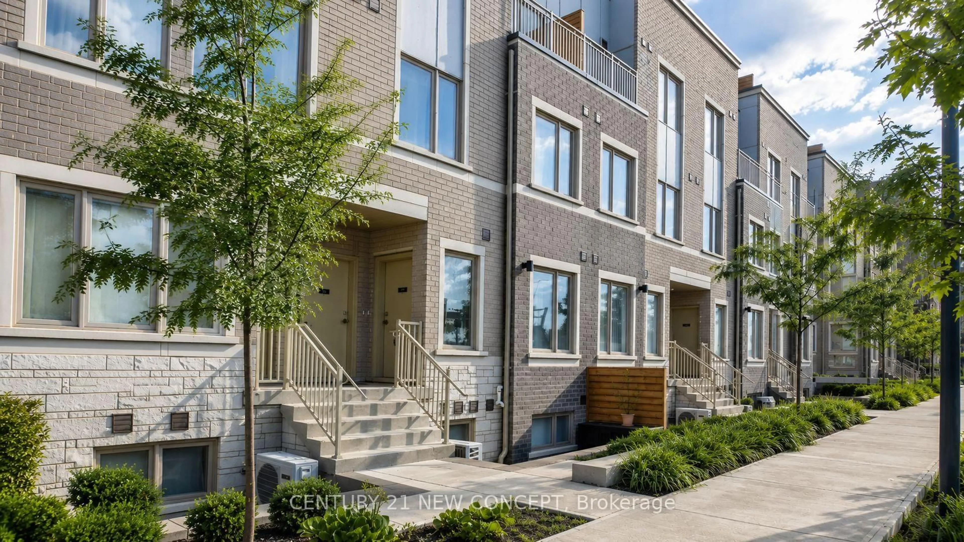 Home with brick exterior material, street for 140 Honeycrisp Cres #TH 284, Vaughan Ontario L4K 0N7