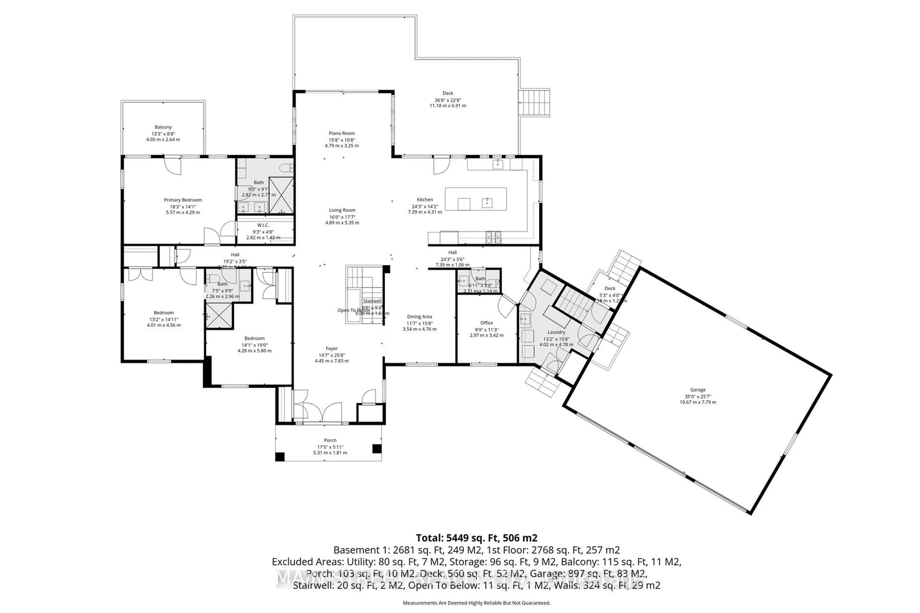 Floor plan for 2 Gooseberry Lane, Uxbridge Ontario L9P 1X2