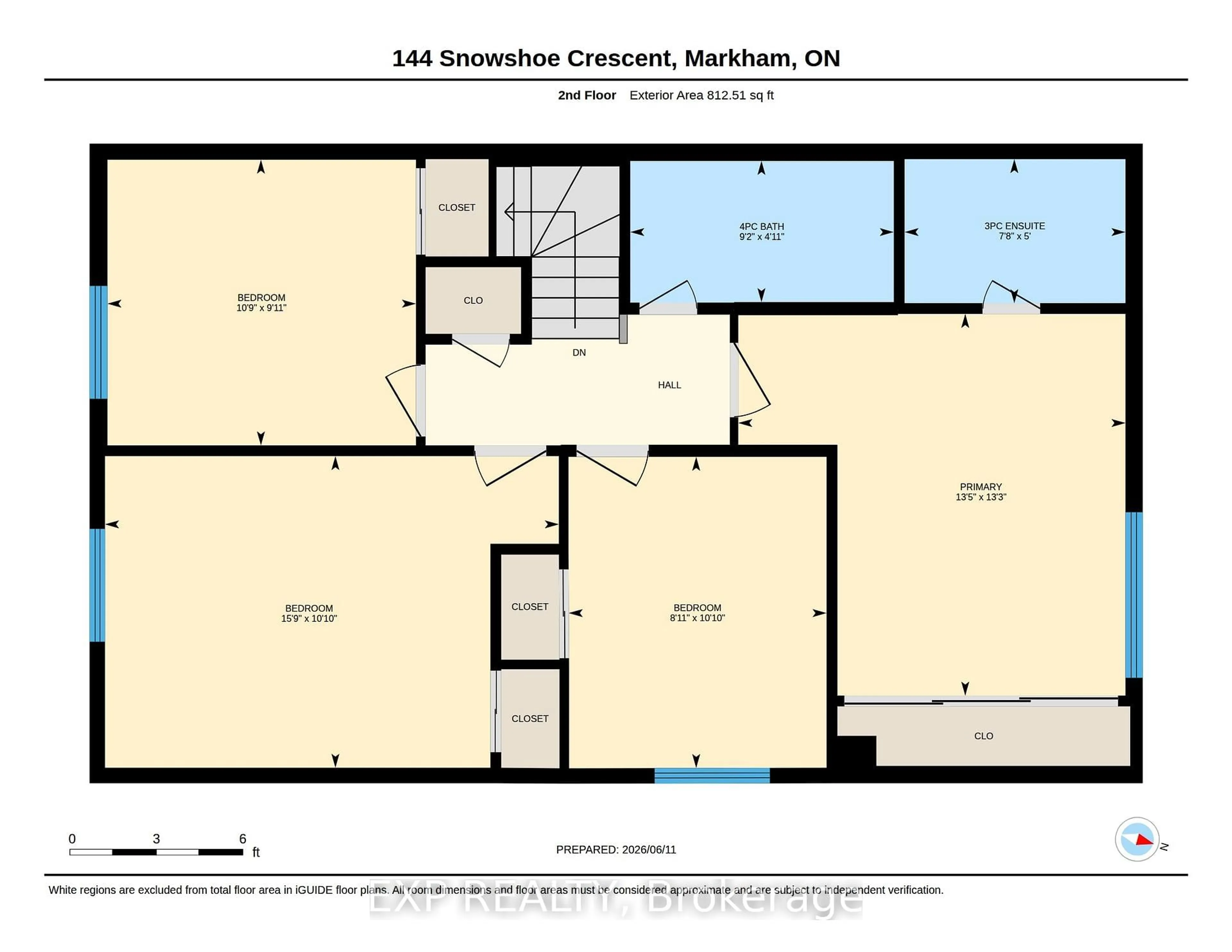 Floor plan for 144 Snowshoe Cres, Markham Ontario L3T 4M9