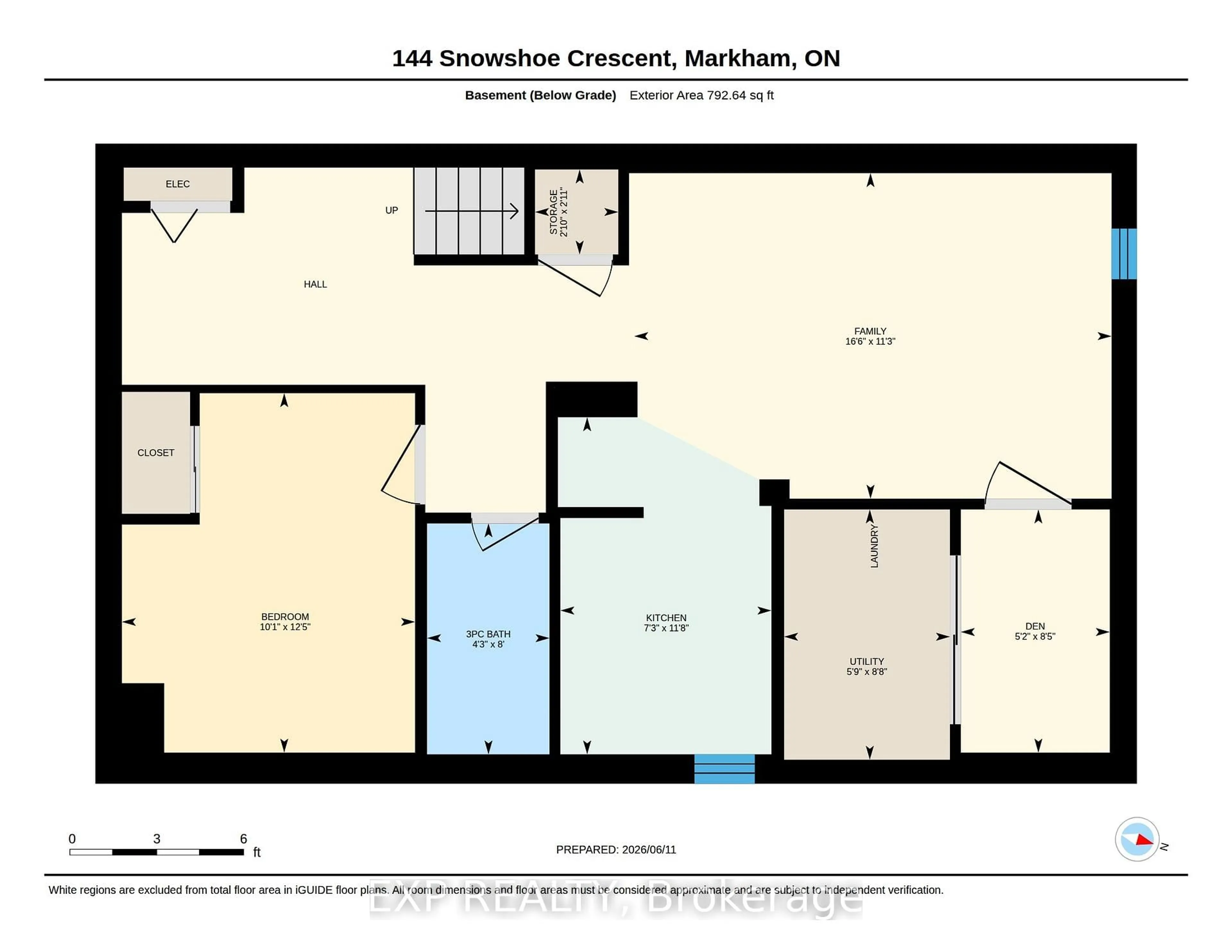 Floor plan for 144 Snowshoe Cres, Markham Ontario L3T 4M9