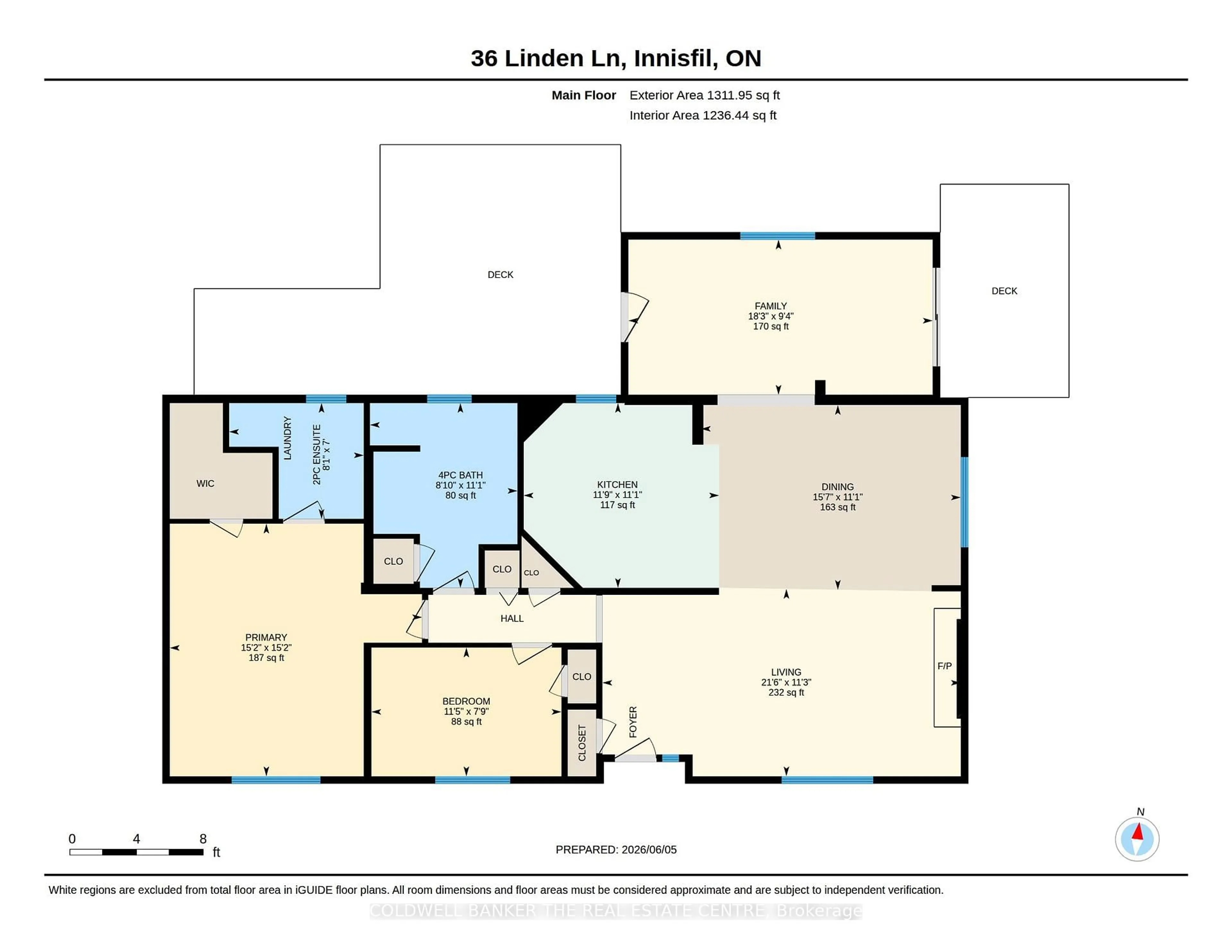 Floor plan for 36 Linden Lane, Innisfil Ontario L9S 1N8