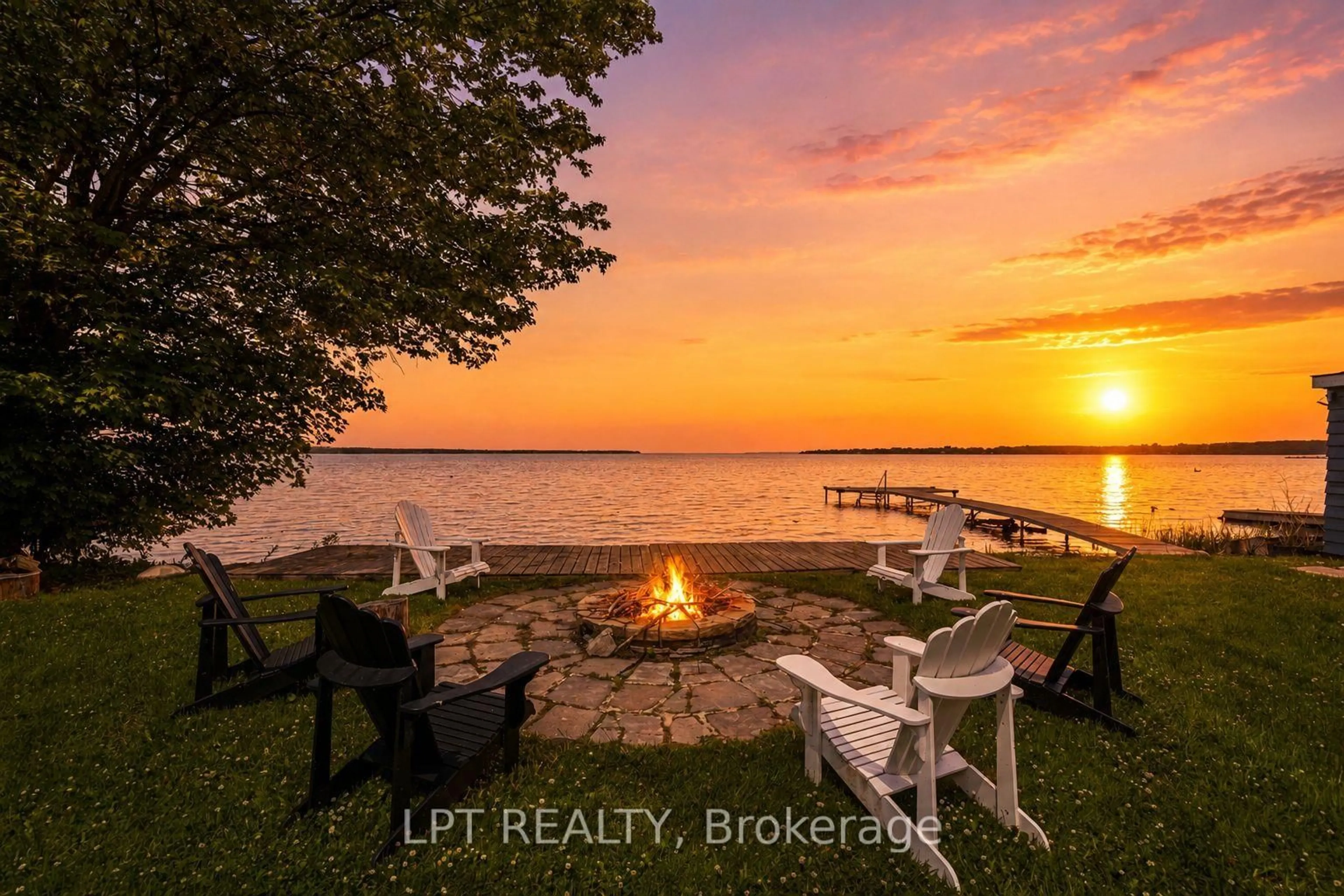 Patio, water/lake/river/ocean view for 23 Doyle Beach Lane, Georgina Ontario L0E 1R0