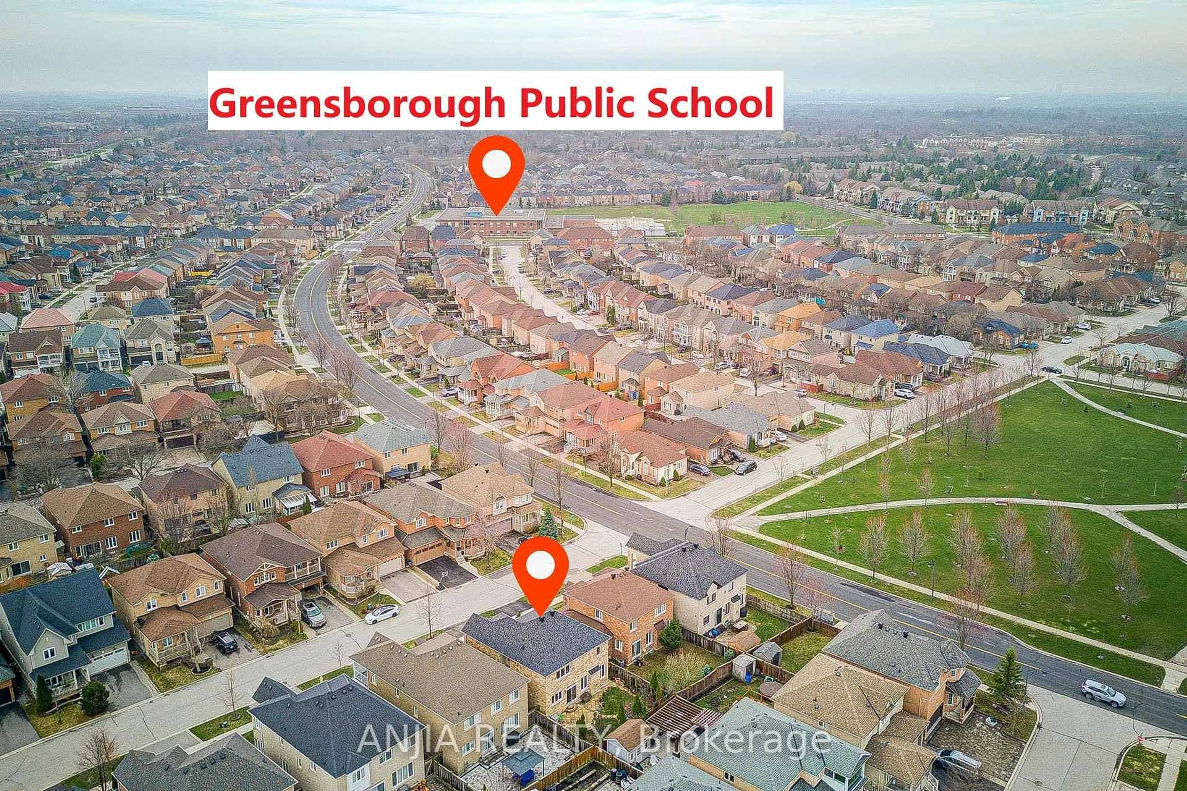 A pic from outside/outdoor area/front of a property/back of a property/a pic from drone, street for 6 Linsmary Crt, Markham Ontario L6E 1L2