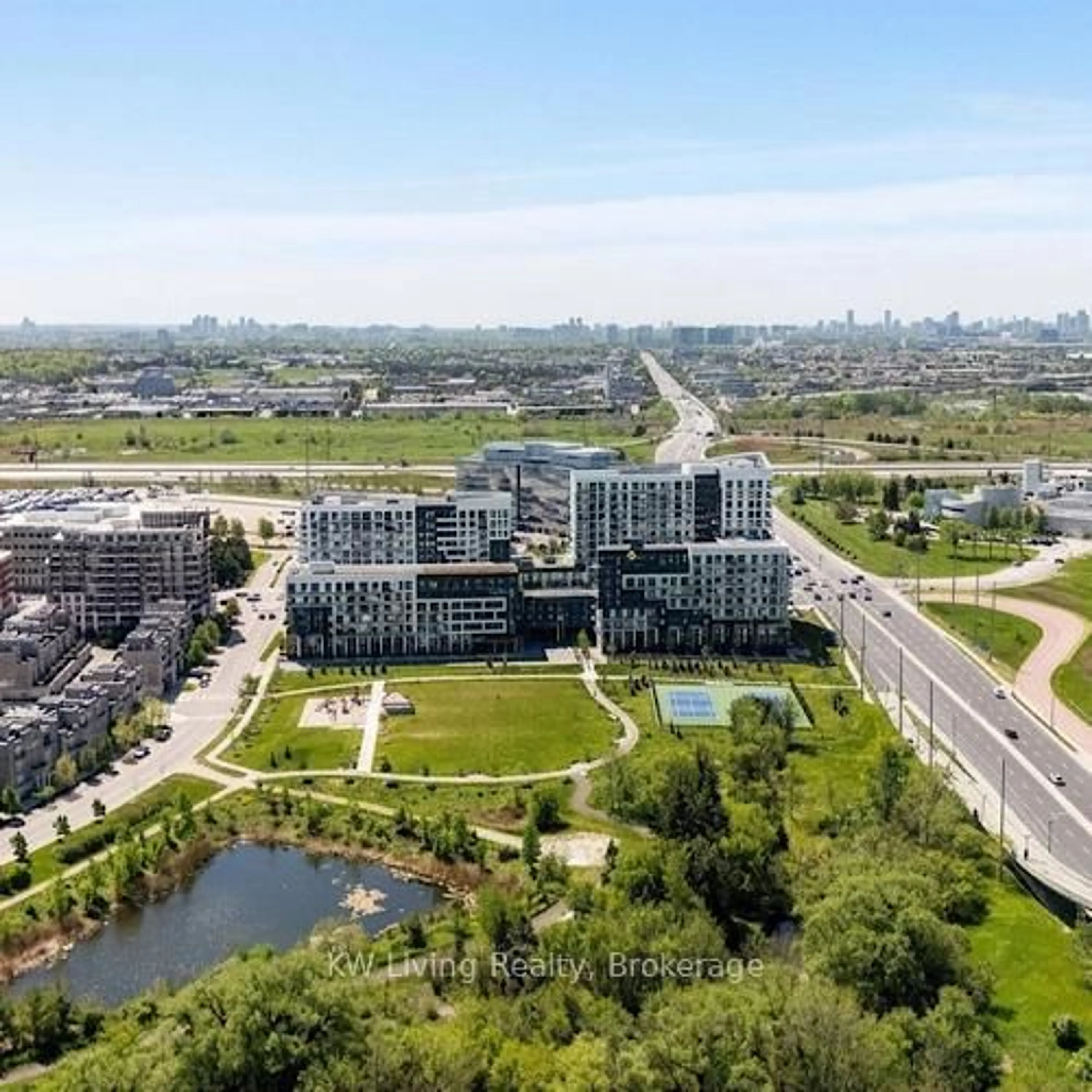 A pic from outside/outdoor area/front of a property/back of a property/a pic from drone, city buildings view from balcony for 8 Rouge Valley Dr #1202B, Markham Ontario L6G 0G8