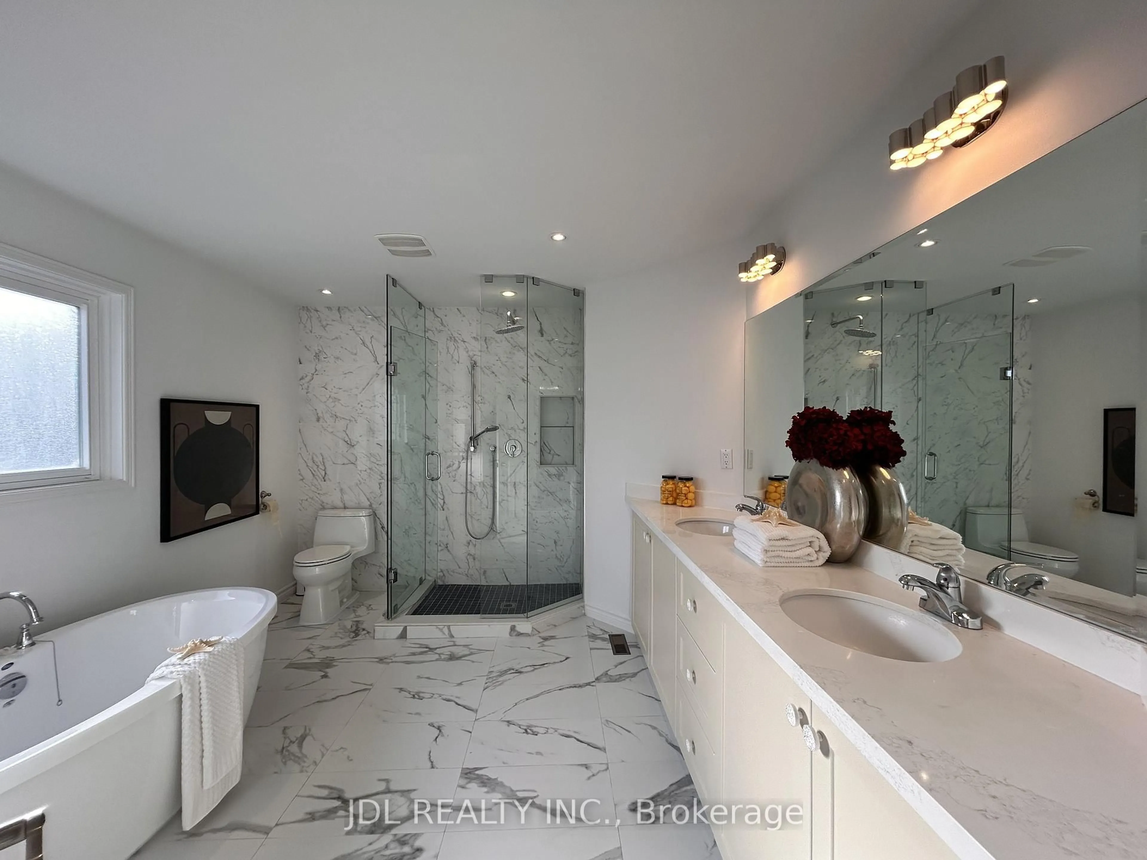 Contemporary bathroom, ceramic/tile floor for 36 Chartwell Cres, Georgina Ontario L4P 3N8