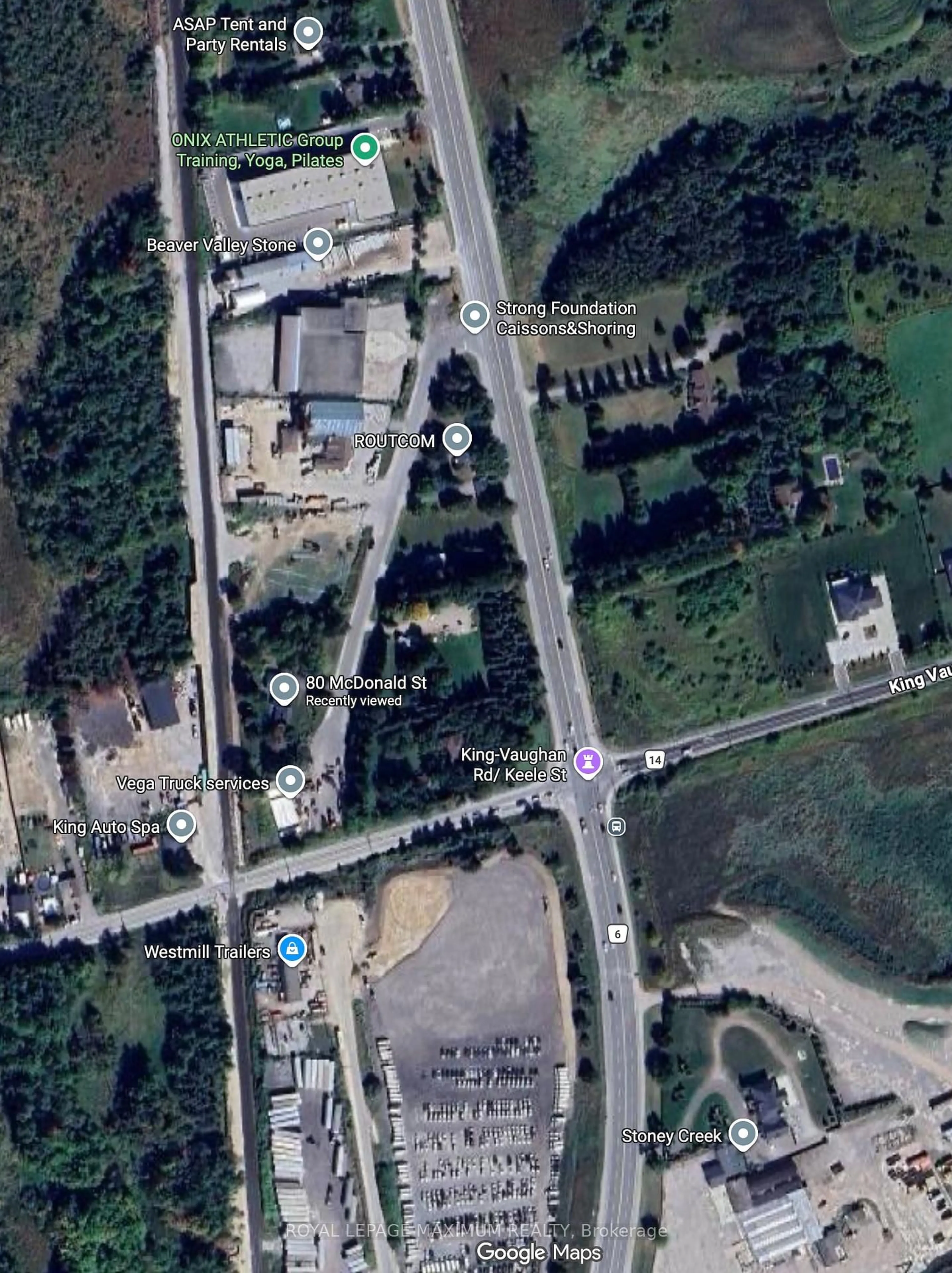 Picture of a map for 80 McDonald St, Vaughan Ontario L6A 2A9