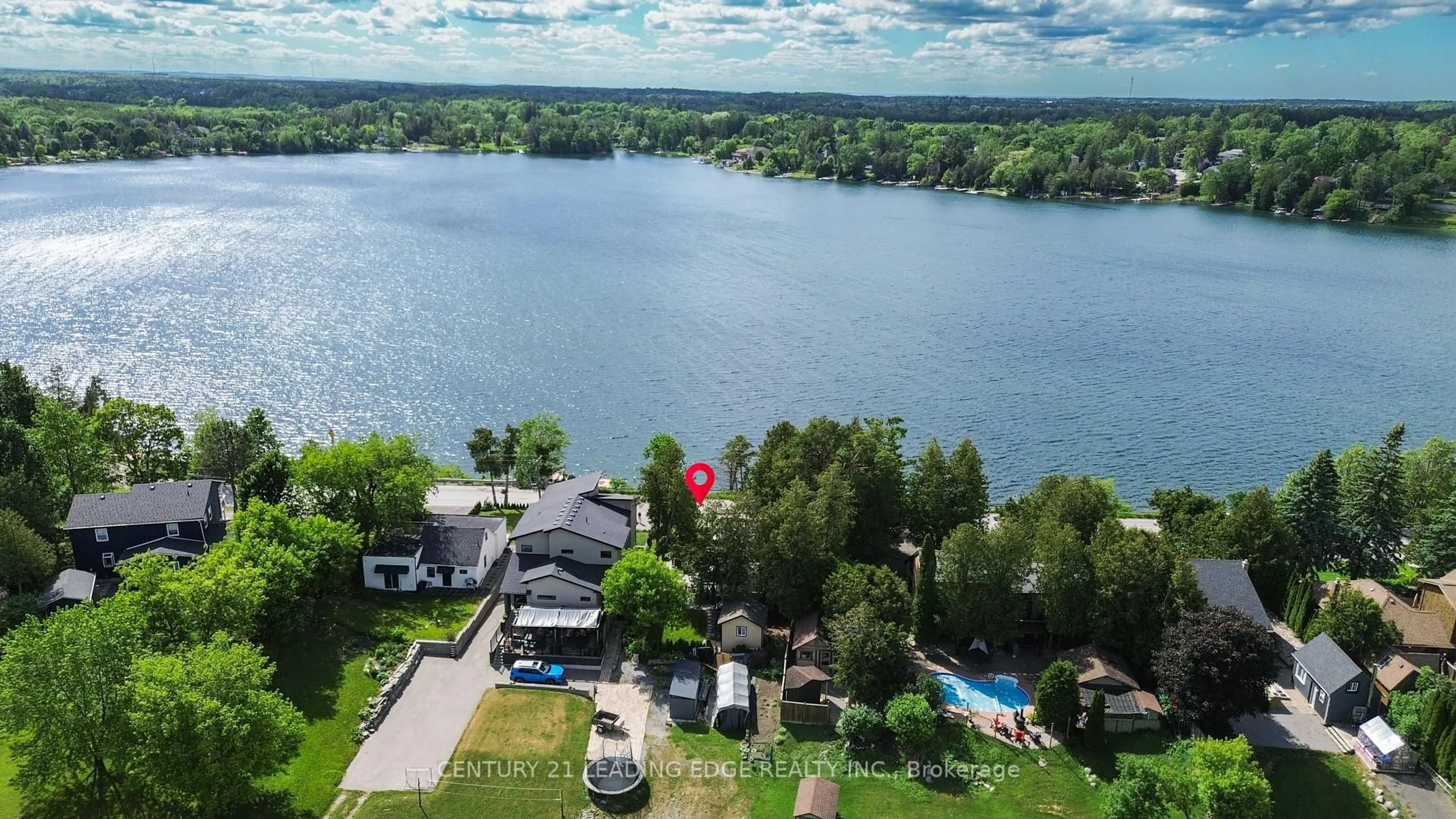 A pic from outside/outdoor area/front of a property/back of a property/a pic from drone, water/lake/river/ocean view for 14703 Ninth Line, Whitchurch-Stouffville Ontario L4A 7X3