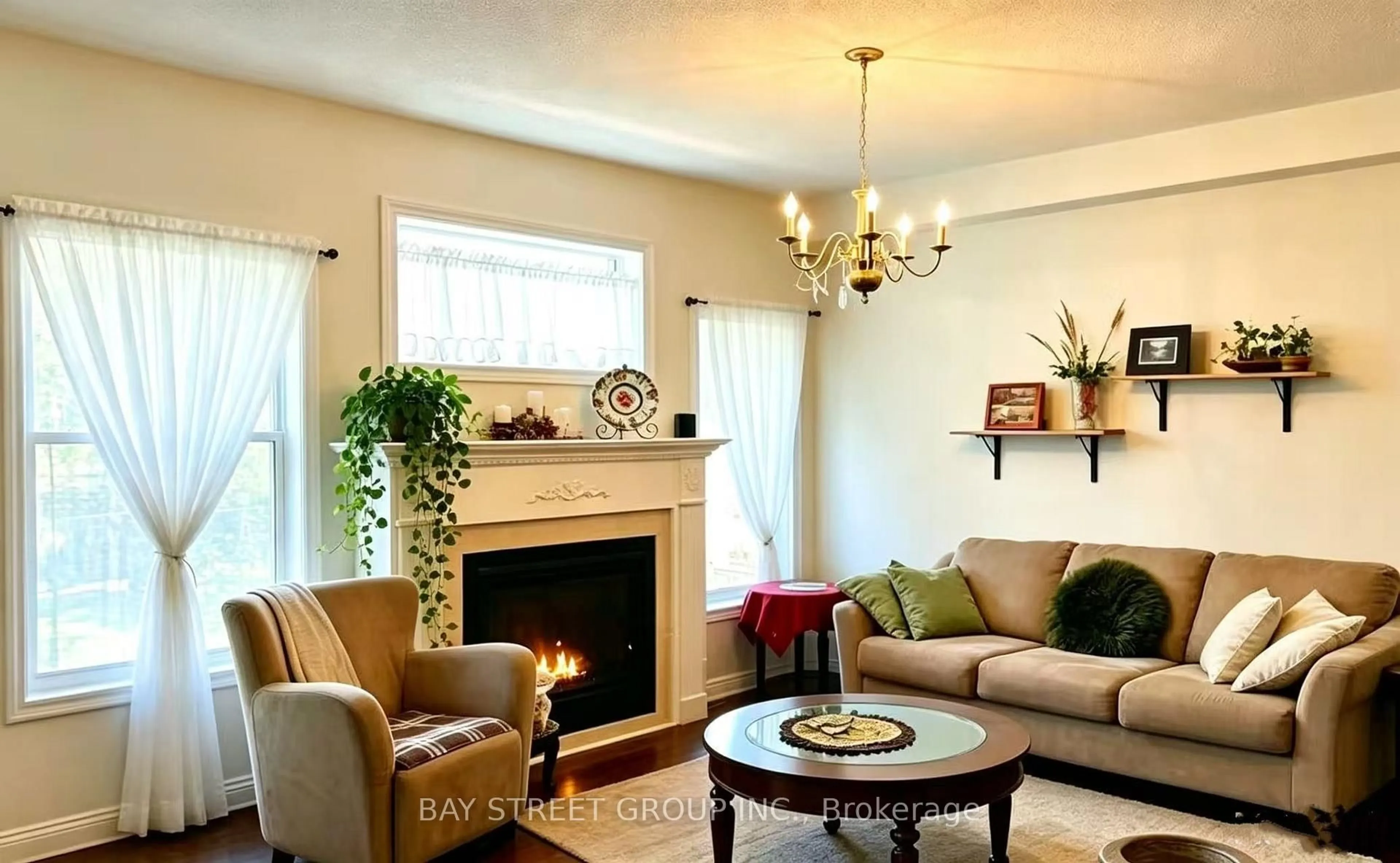 Living room with furniture, wood/laminate floor for 311 Oberfrick Ave, Vaughan Ontario L6A 0R5