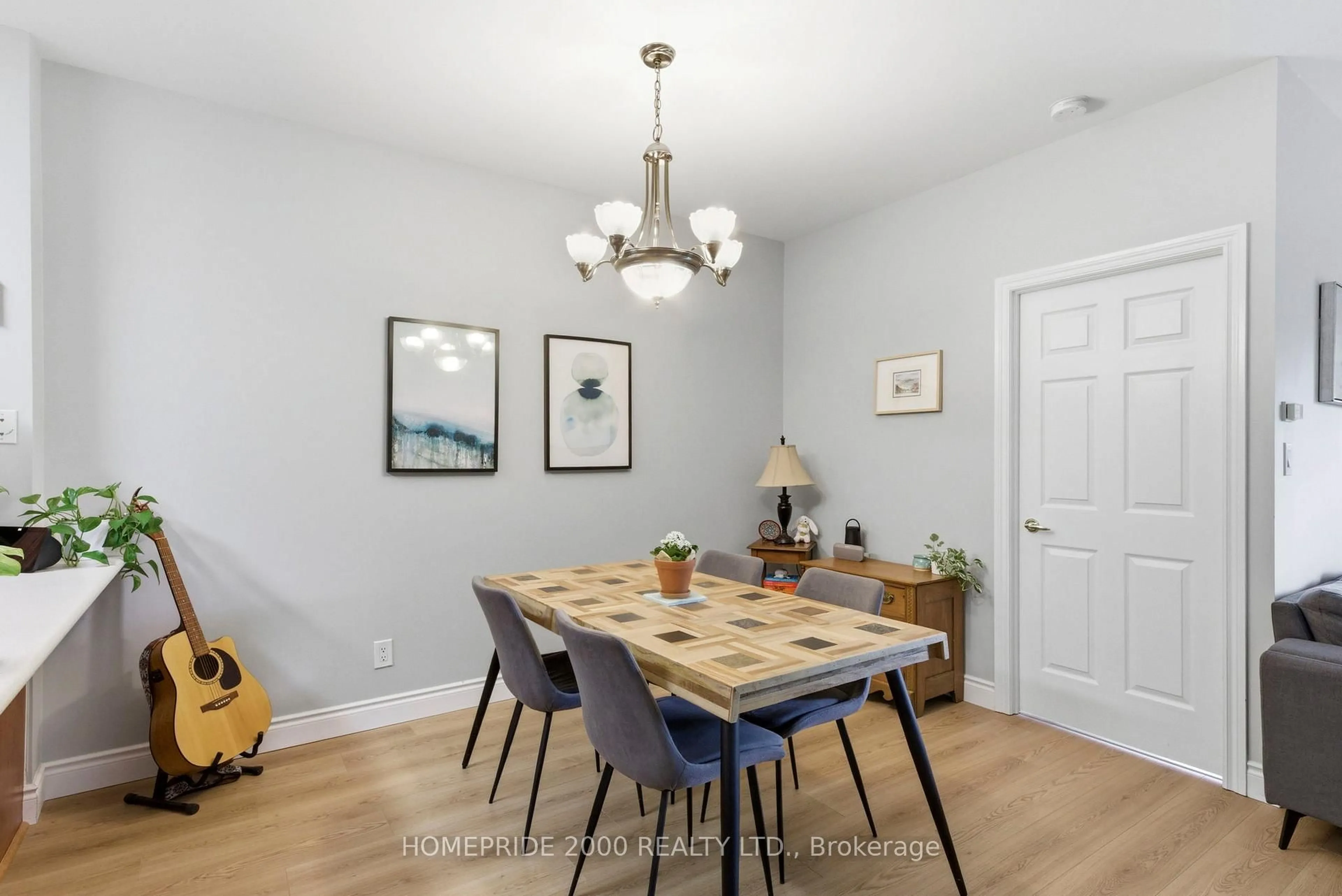 Dining room, wood/laminate floor for 33 Wallace St #203, Vaughan Ontario L4L 2P2
