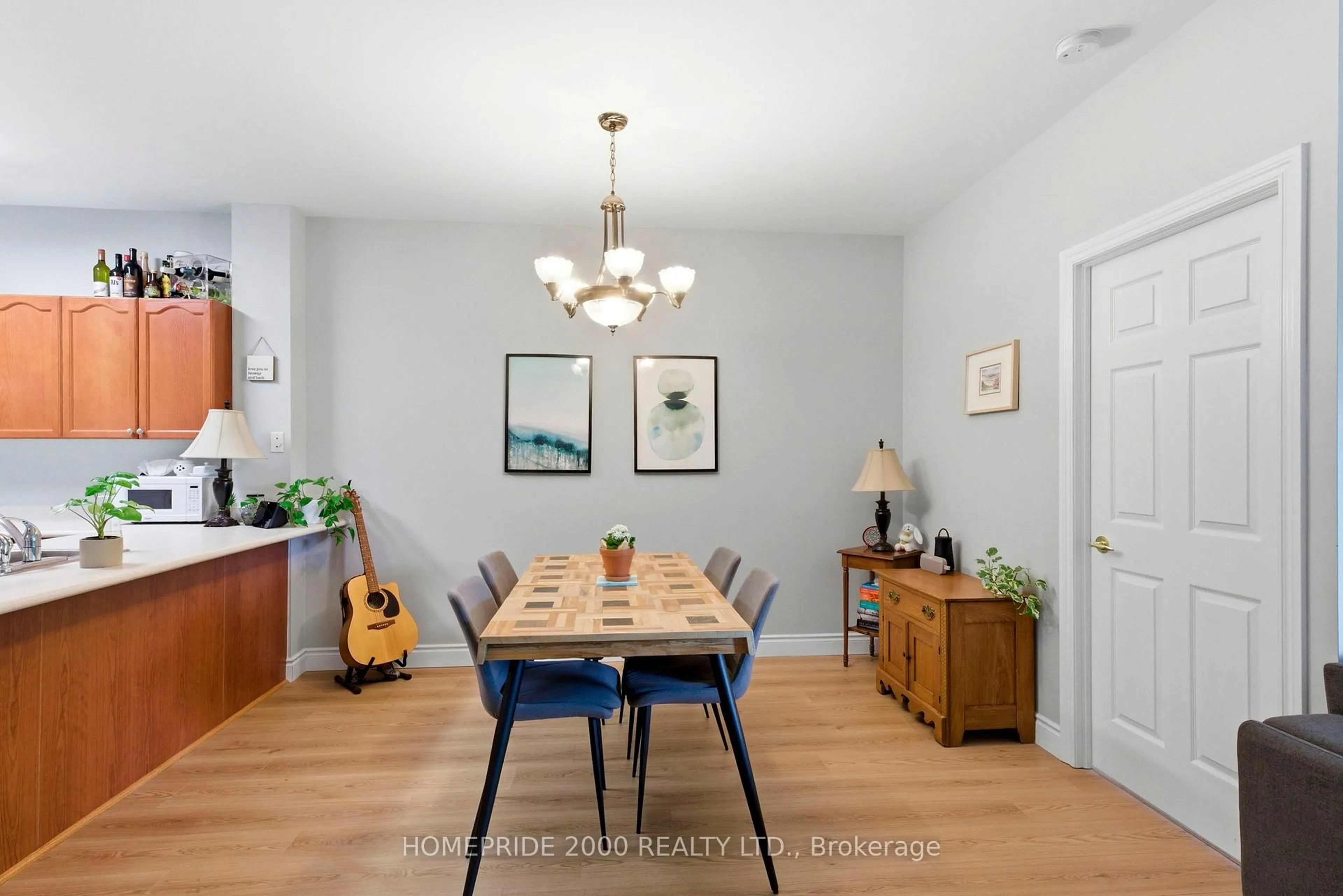 Dining room, wood/laminate floor for 33 Wallace St #203, Vaughan Ontario L4L 2P2