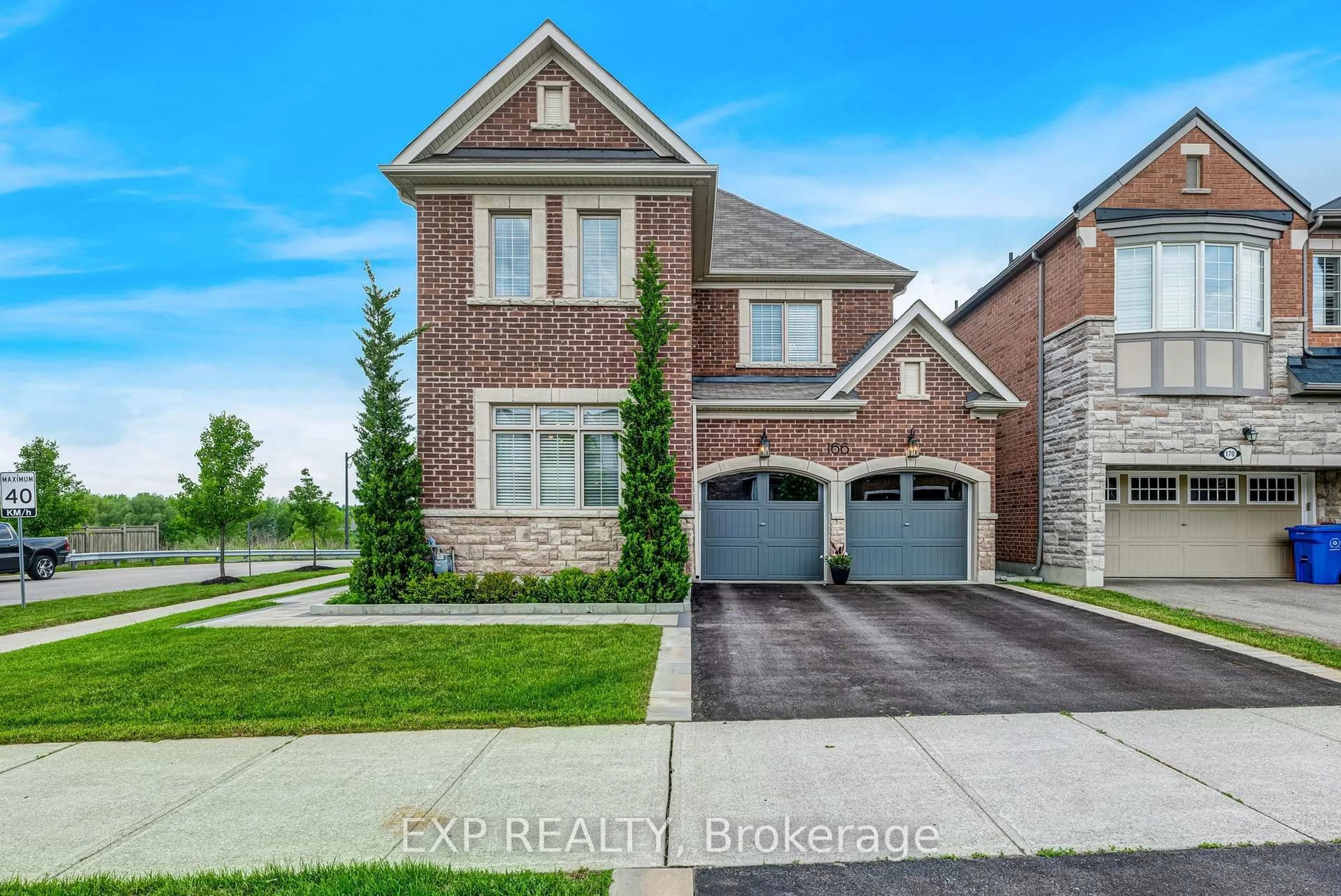Home with brick exterior material, street for 166 Baber Cres, Aurora Ontario L4G 0Y6