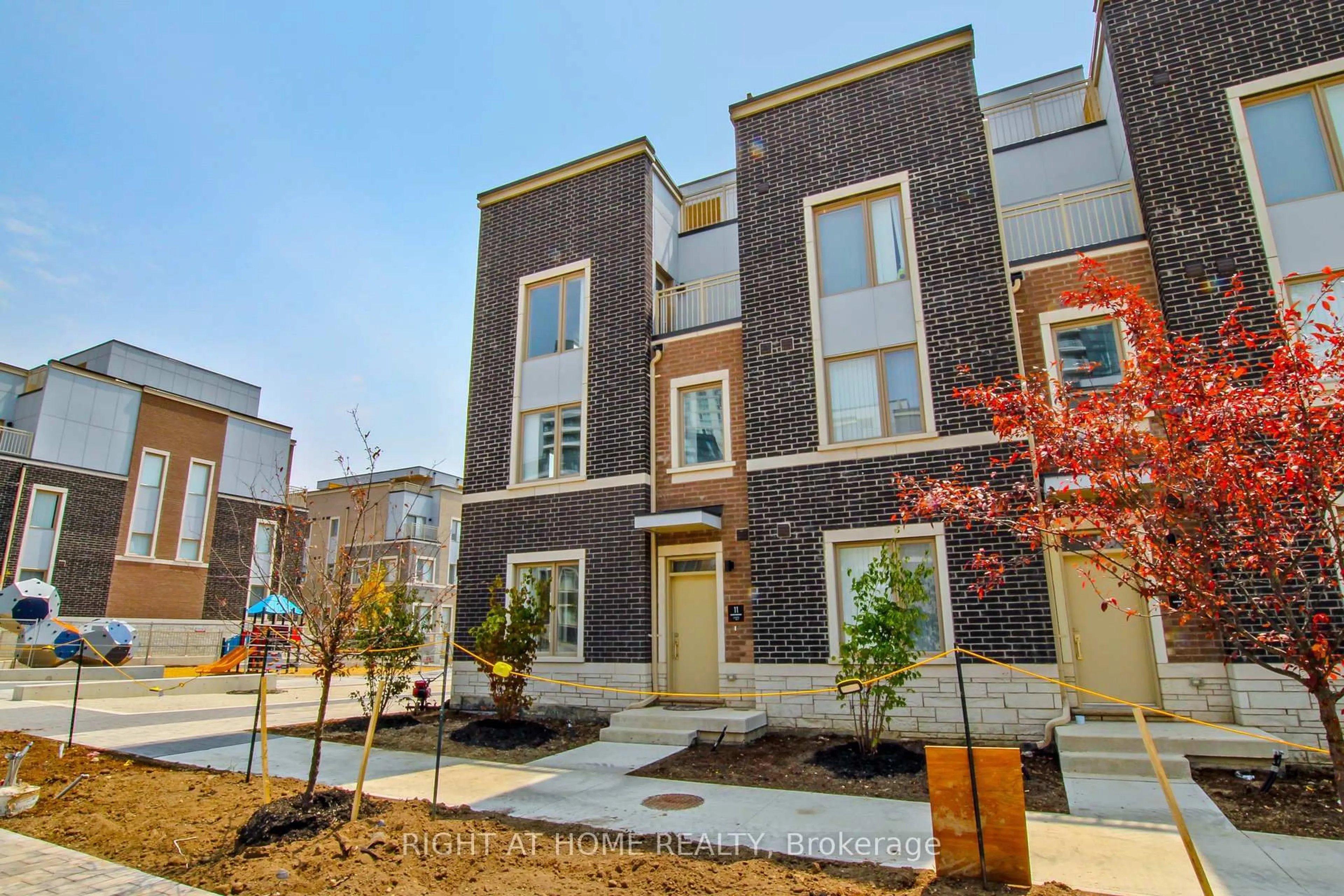 Home with brick exterior material, street for 11 Almond Blossom Mews #TH127, Vaughan Ontario L4K 0N7