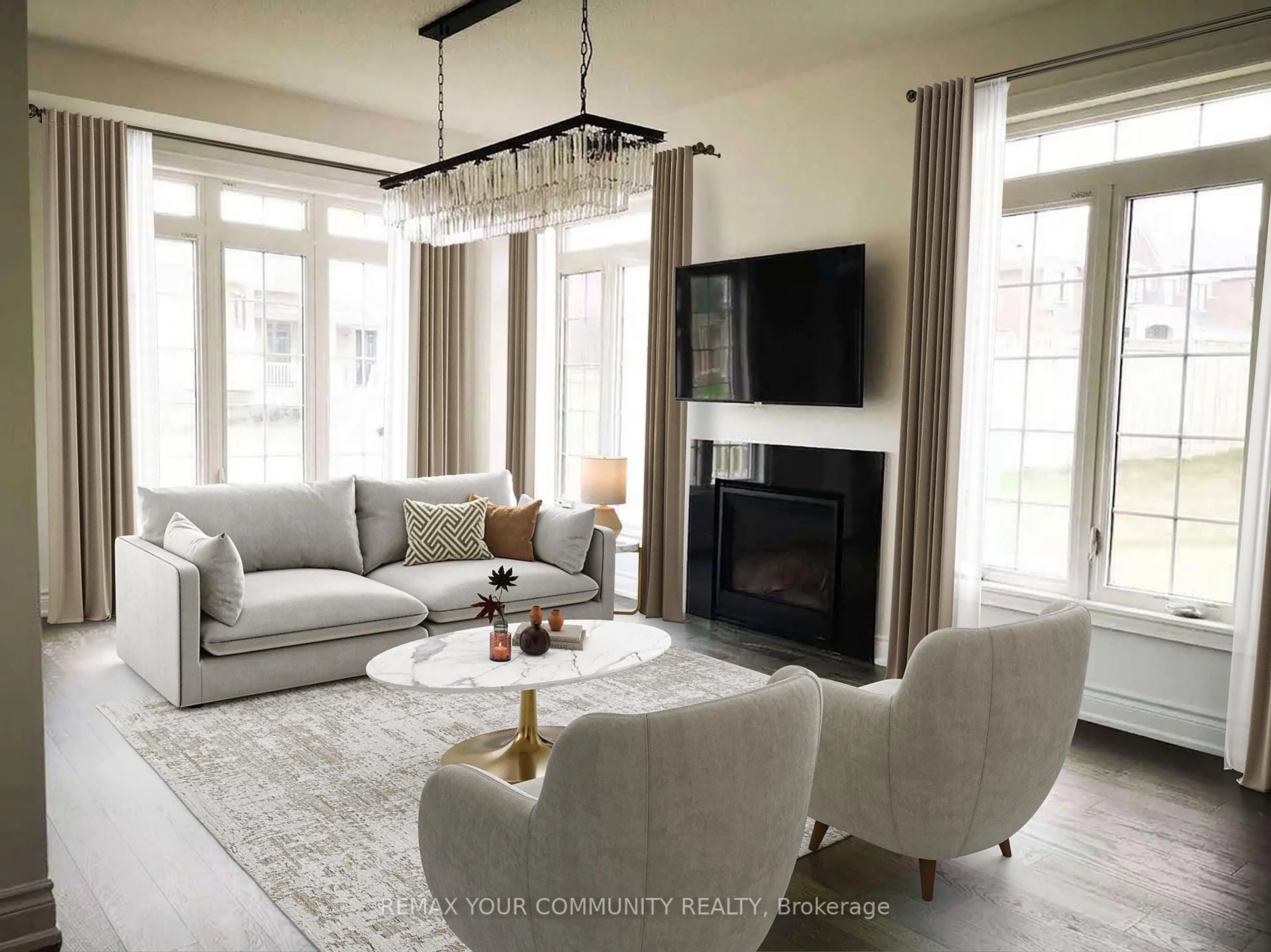 Living room with furniture, unknown for 4 Beebalm Lane, East Gwillimbury Ontario L9N 0T4