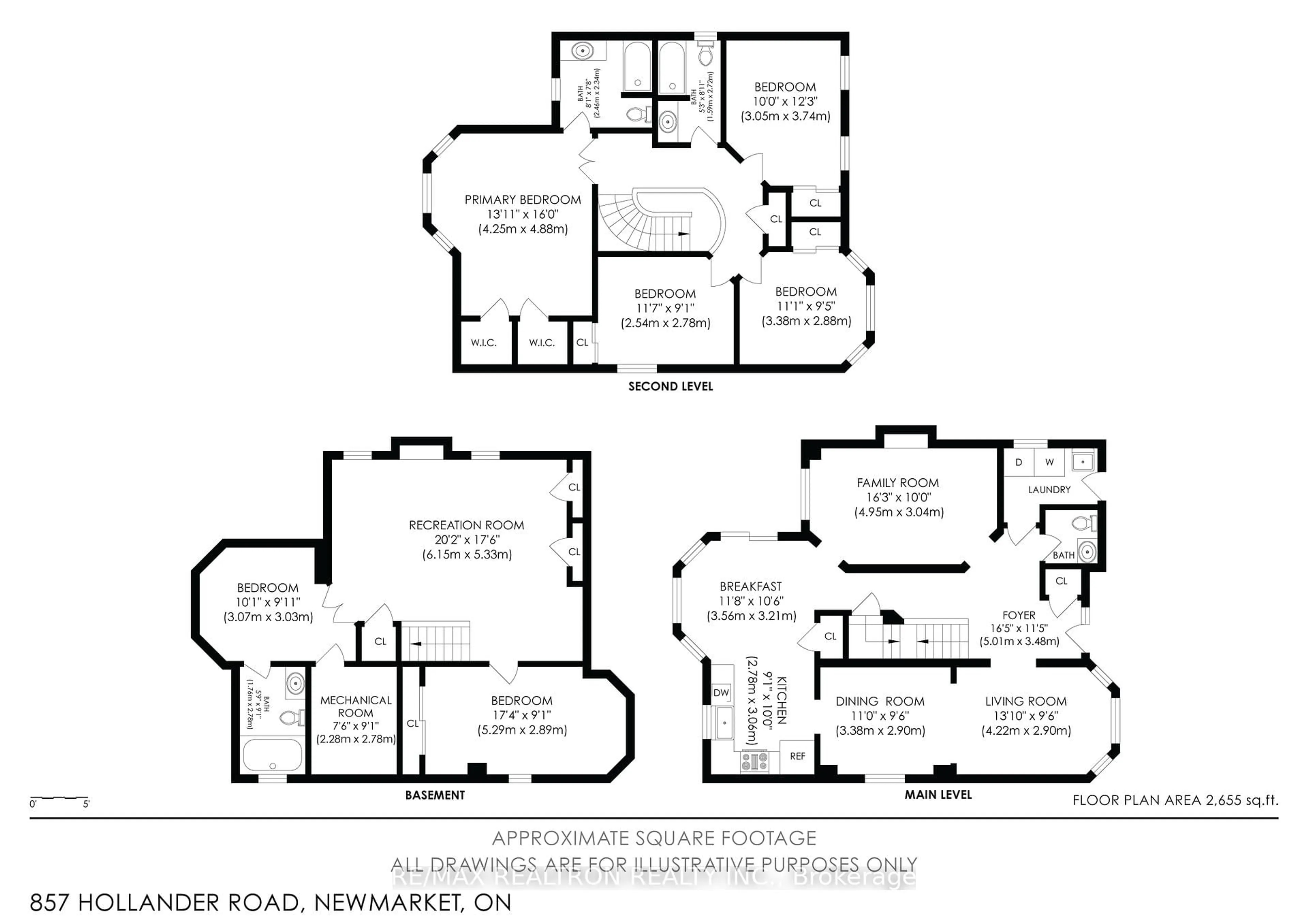 Floor plan for 857 Hollander Rd, Newmarket Ontario L3Y 8H4