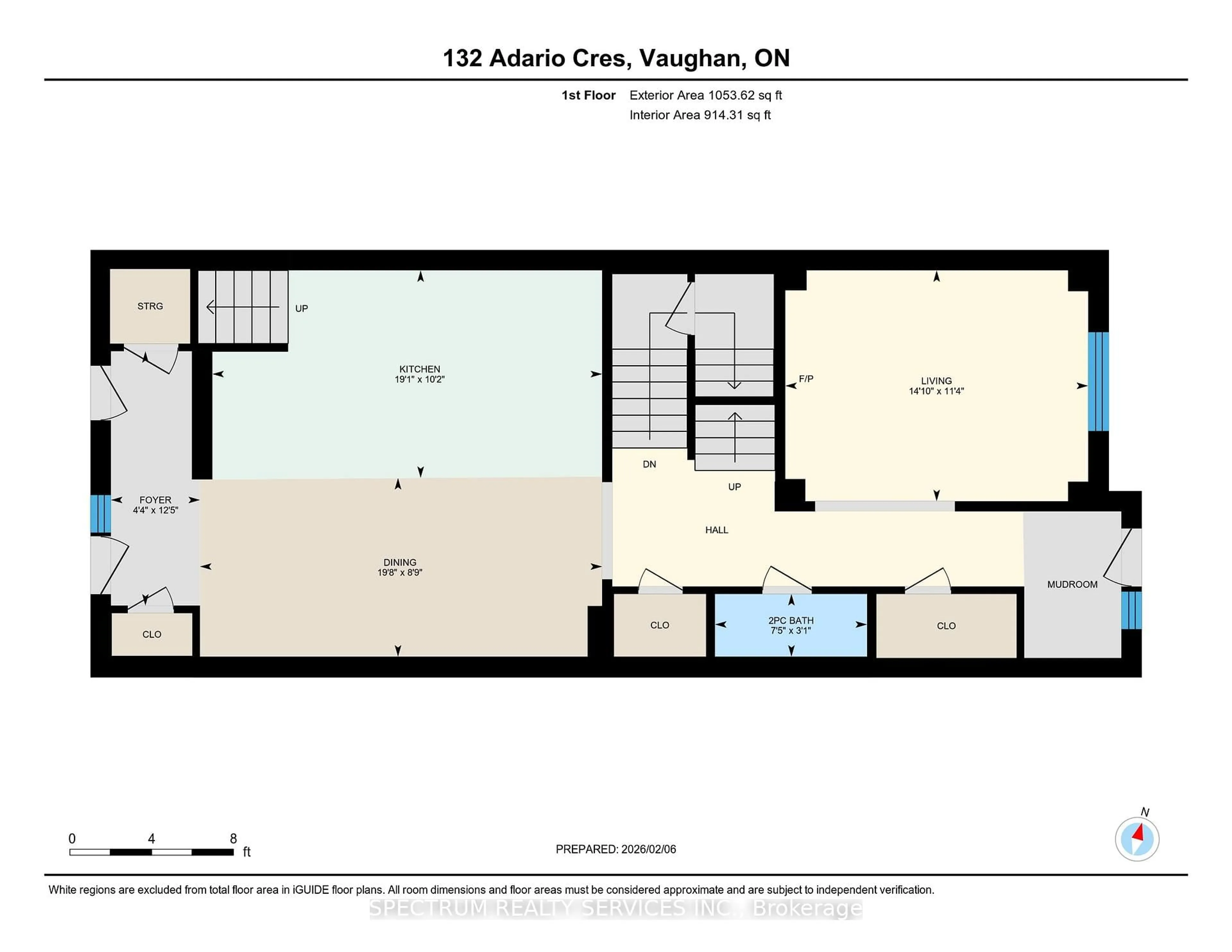 Floor plan for 132 Adario Cres, Vaughan Ontario L4H 4P7