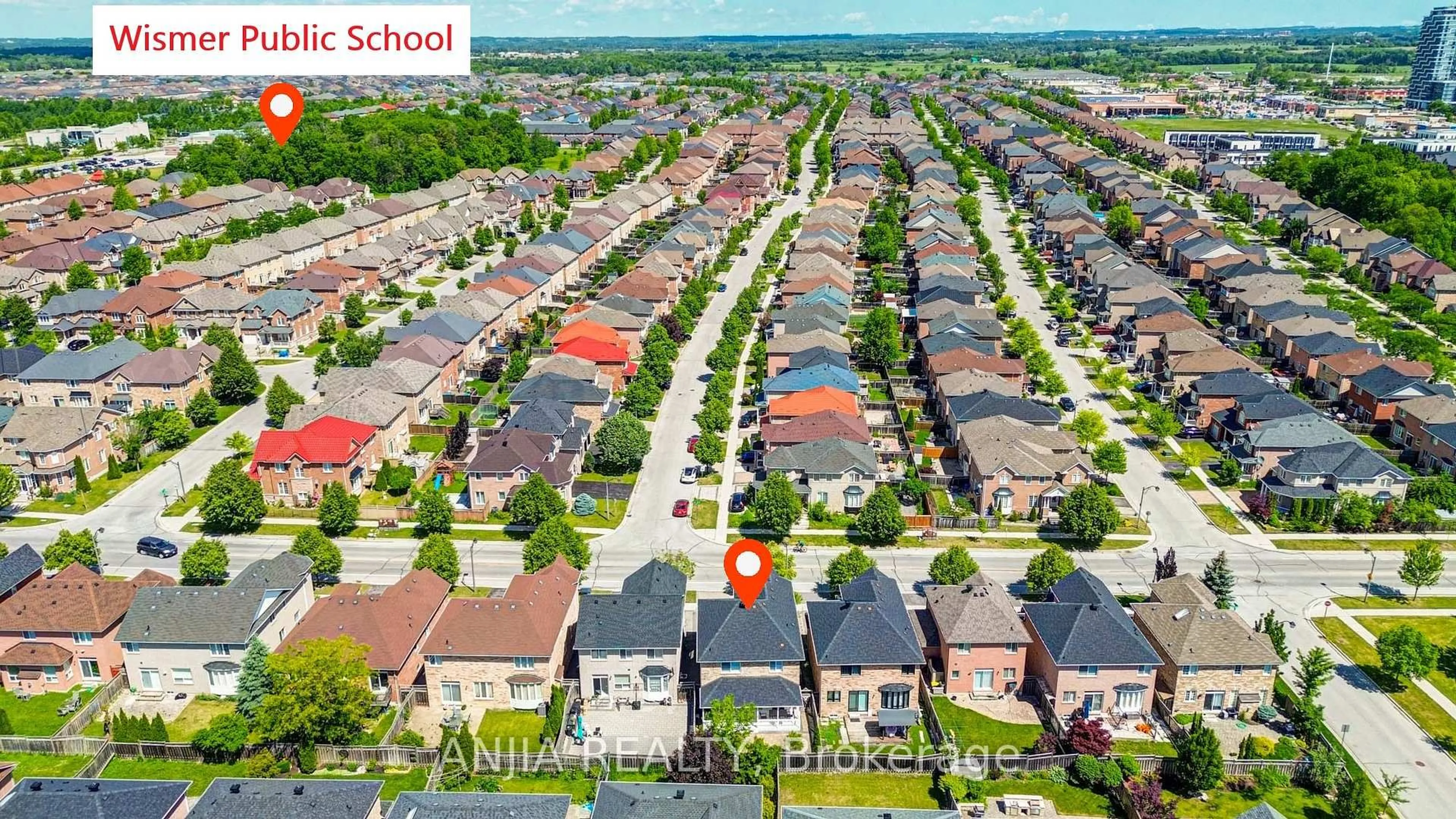 A pic from outside/outdoor area/front of a property/back of a property/a pic from drone, street for 179 Edward Jeffreys Ave, Markham Ontario L6E 2A4
