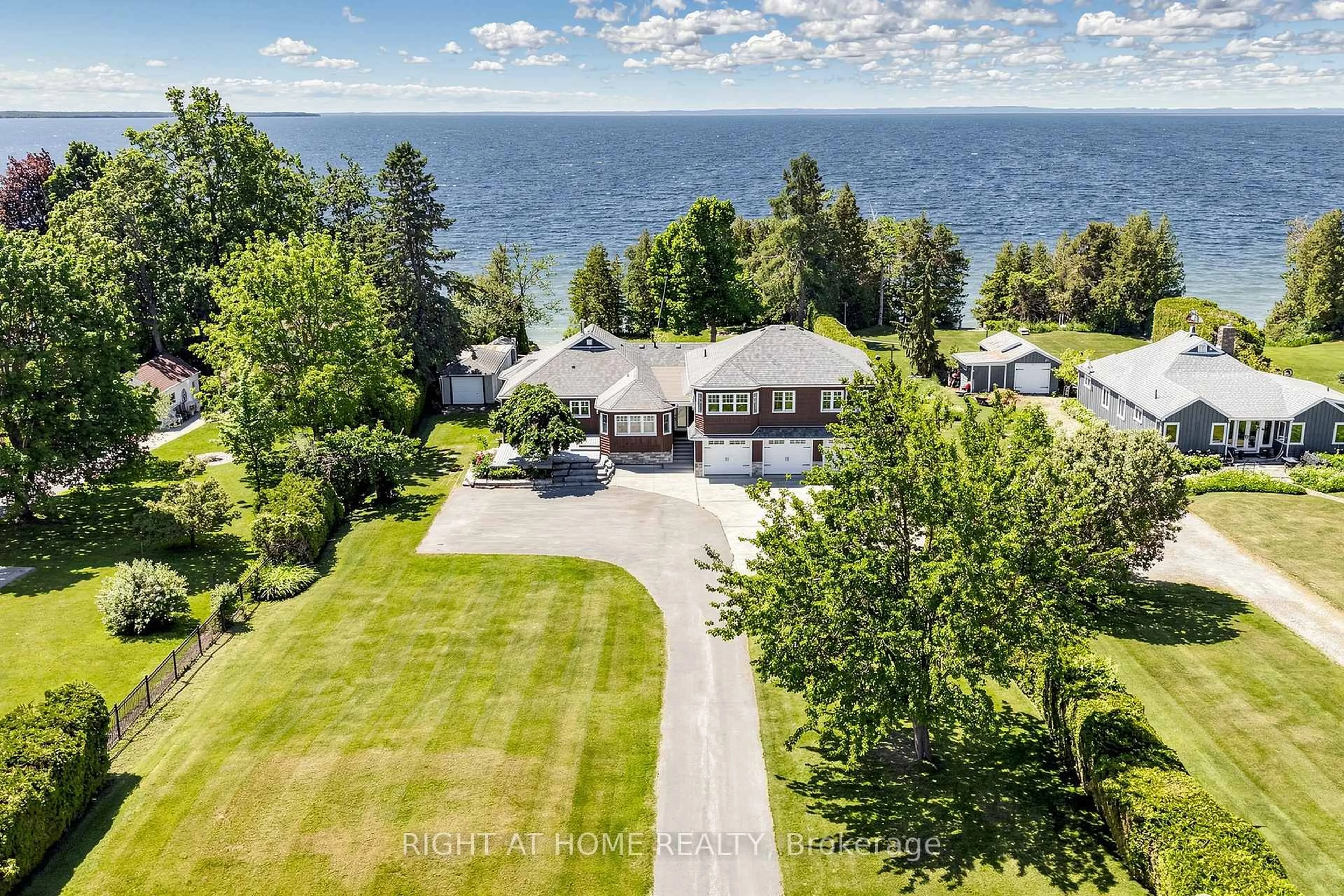 A pic from outside/outdoor area/front of a property/back of a property/a pic from drone, water/lake/river/ocean view for 25904 Maple Beach Rd, Brock Ontario L0K 1A0