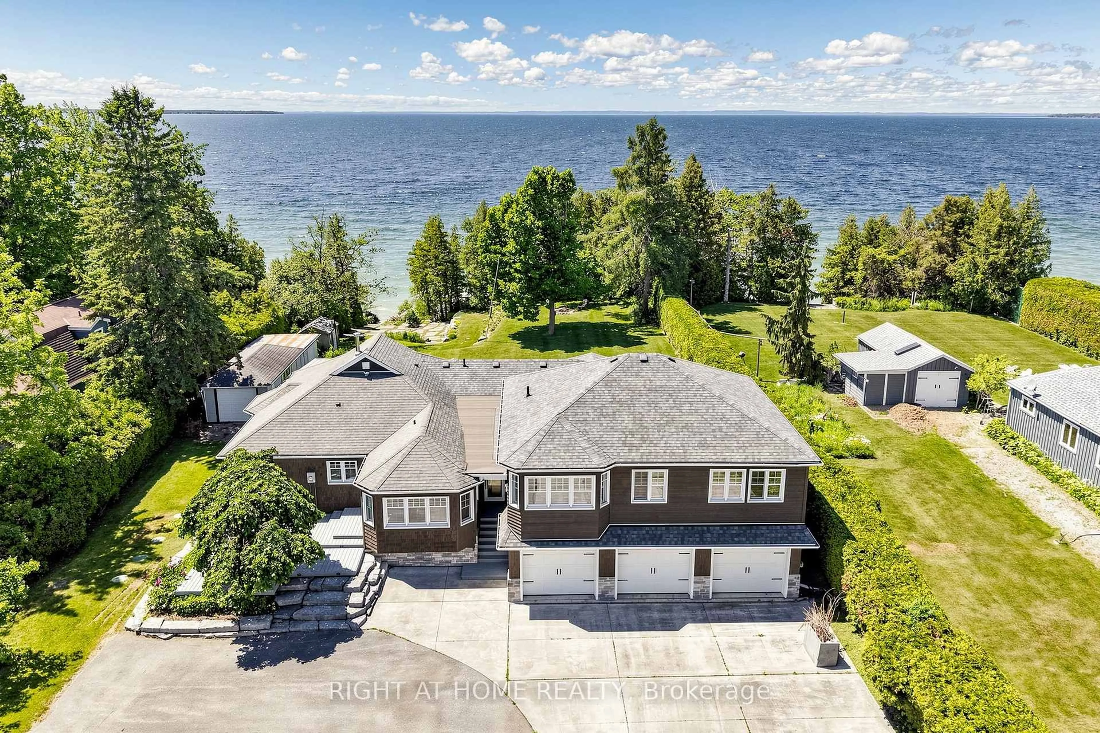 A pic from outside/outdoor area/front of a property/back of a property/a pic from drone, water/lake/river/ocean view for 25904 Maple Beach Rd, Brock Ontario L0K 1A0