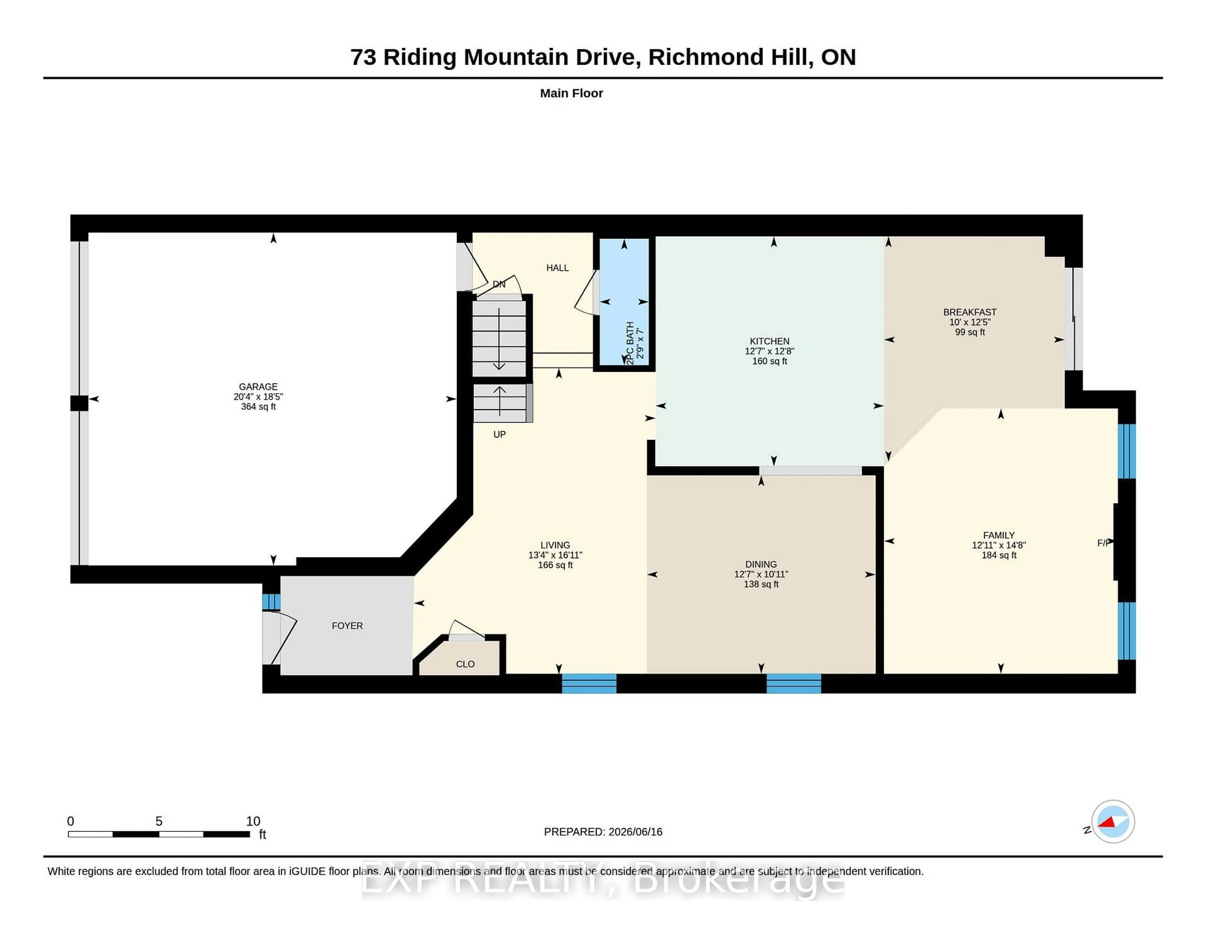 Floor plan for 73 Riding Mountain Dr, Richmond Hill Ontario L4E 0V3