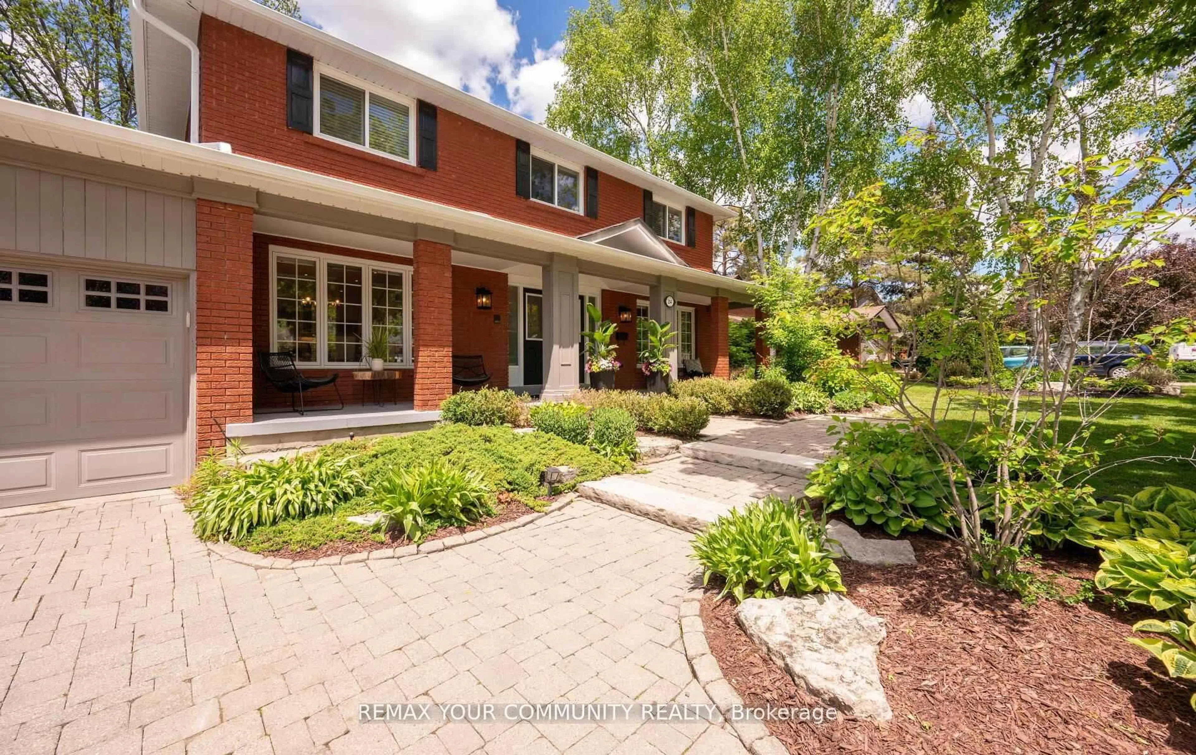 Home with brick exterior material, street for 24 Hawthorne Lane, Aurora Ontario L4G 3K6