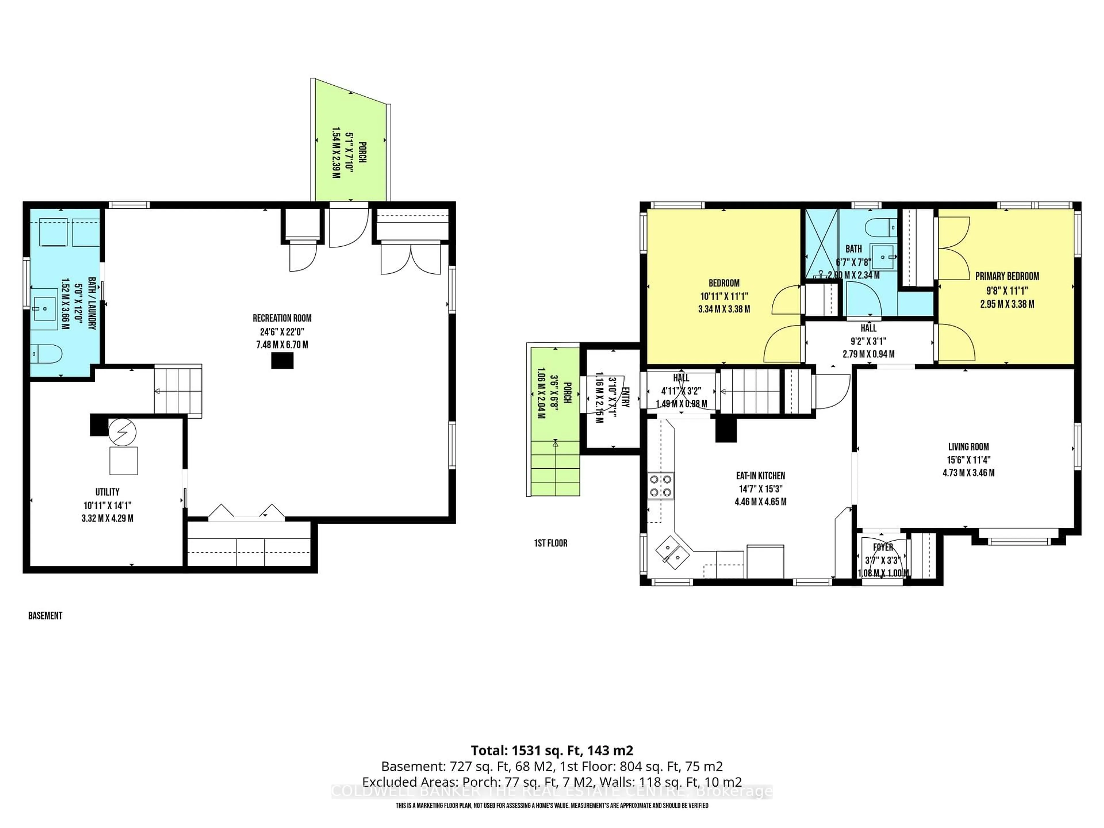Floor plan for 519 College St, Newmarket Ontario L3Y 1C7
