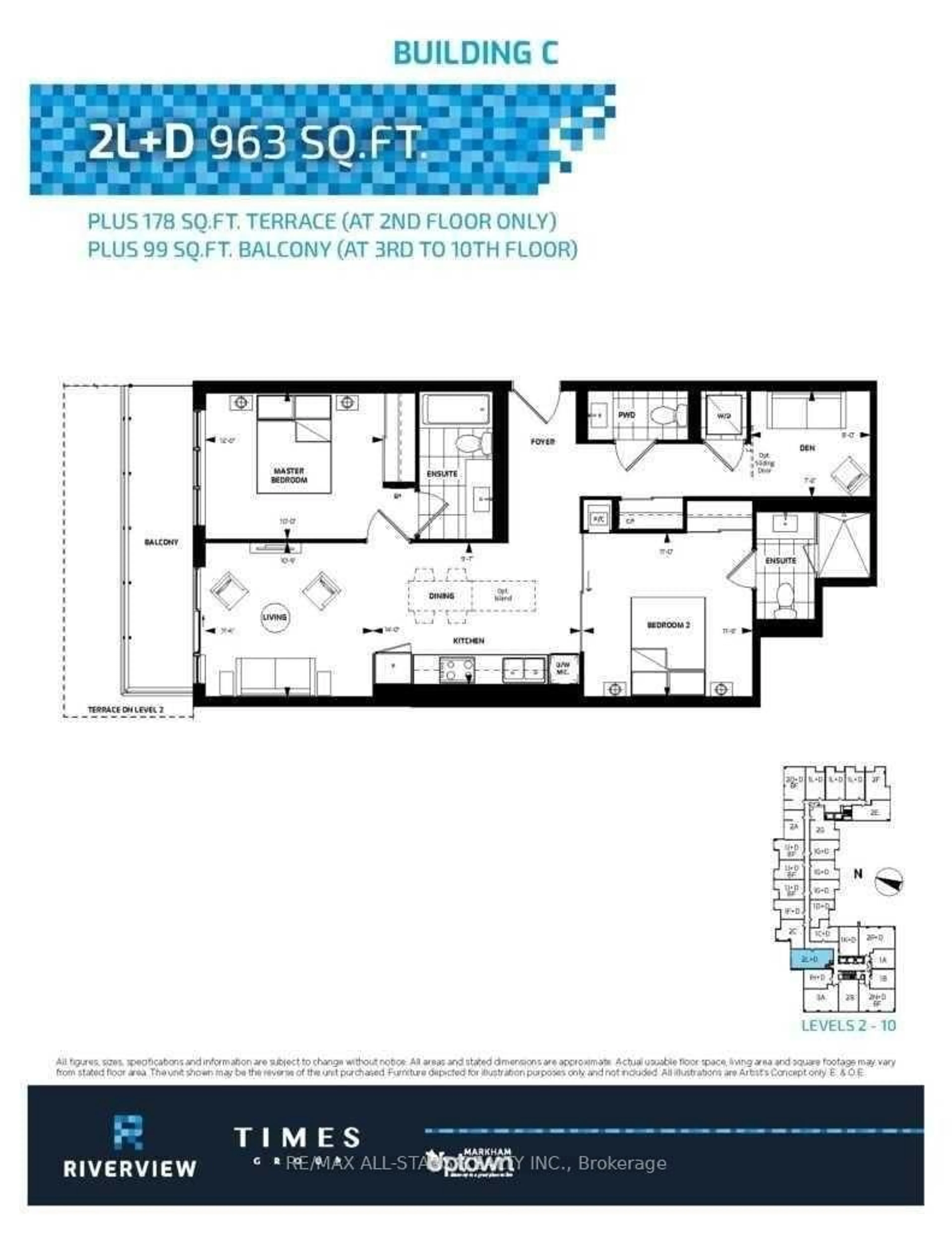 Floor plan for 38 Water Walk Dr #809, Markham Ontario L3R 6M8