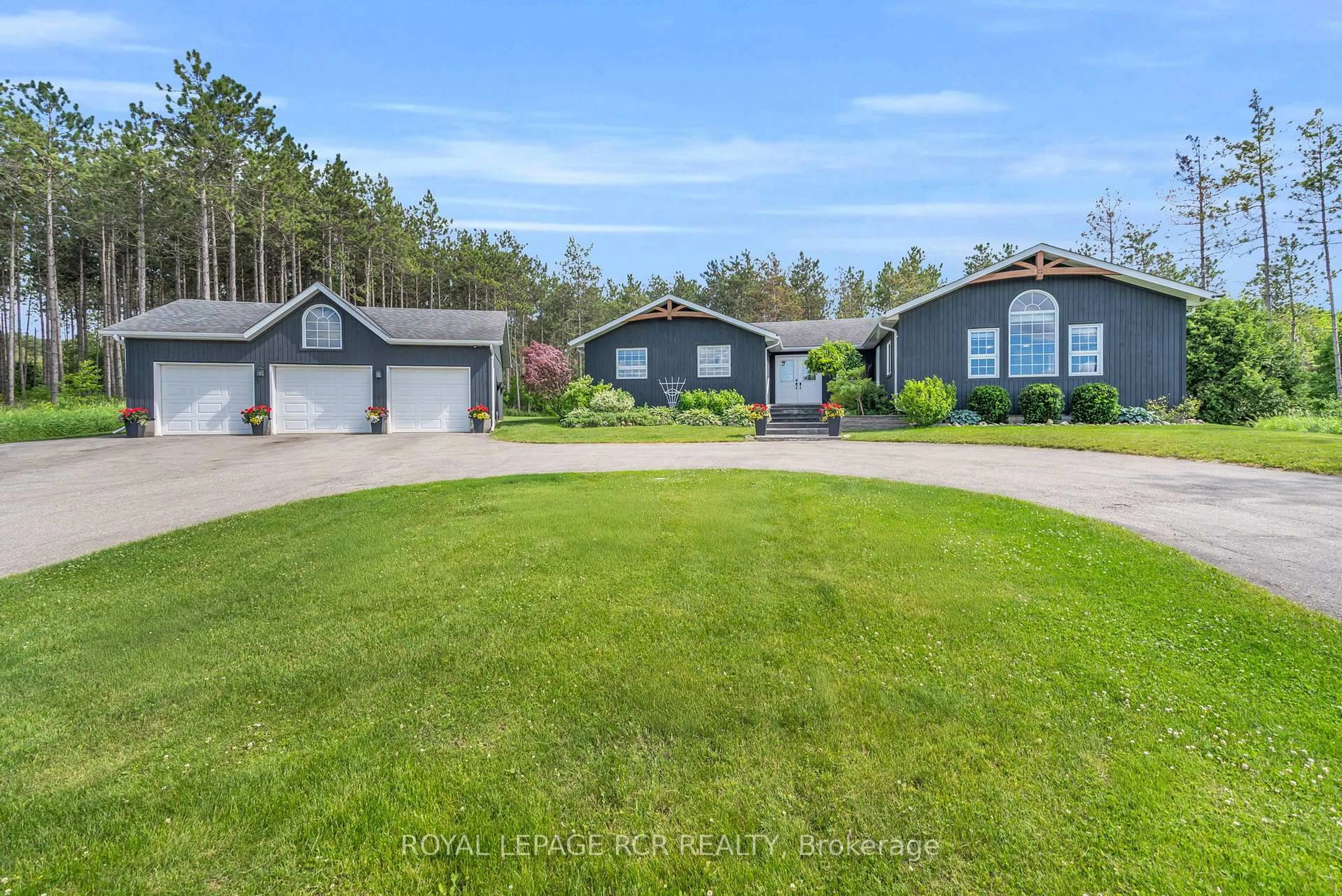 A pic from outside/outdoor area/front of a property/back of a property/a pic from drone, water/lake/river/ocean view for 3463 Line 12, Bradford West Gwillimbury Ontario L3Z 2A5