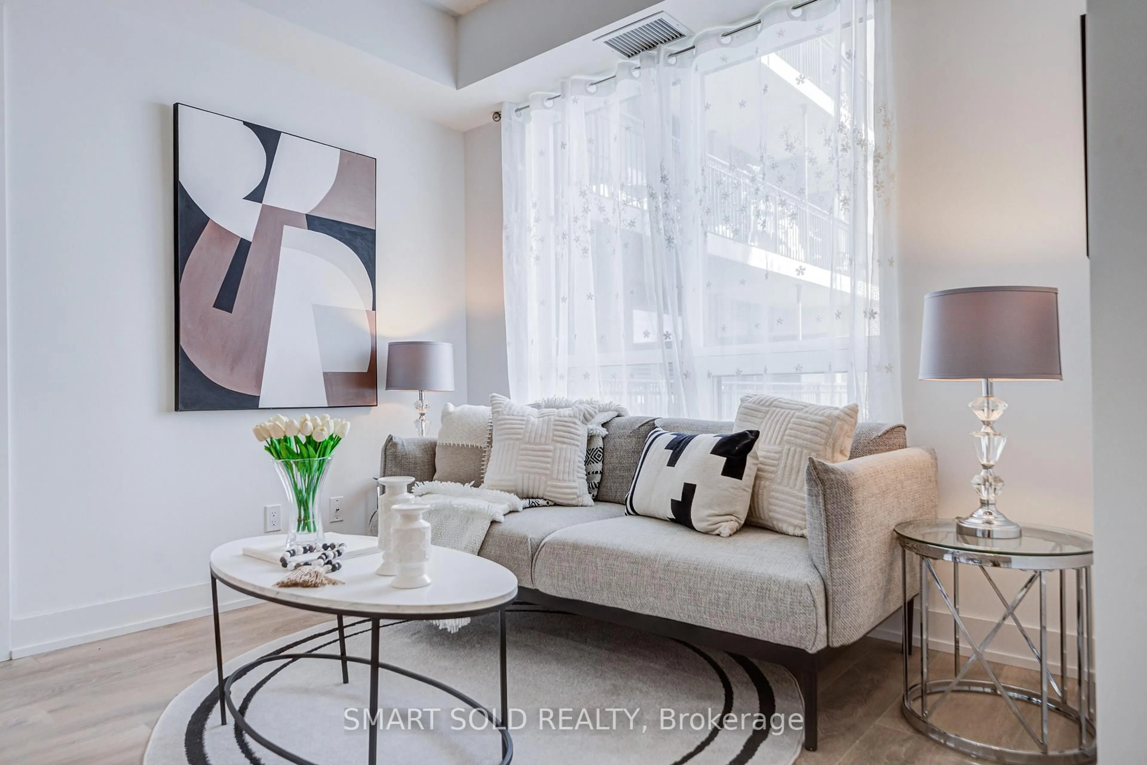Living room with furniture, unknown for 268 Buchanan Dr #305W, Markham Ontario L3R 8G9