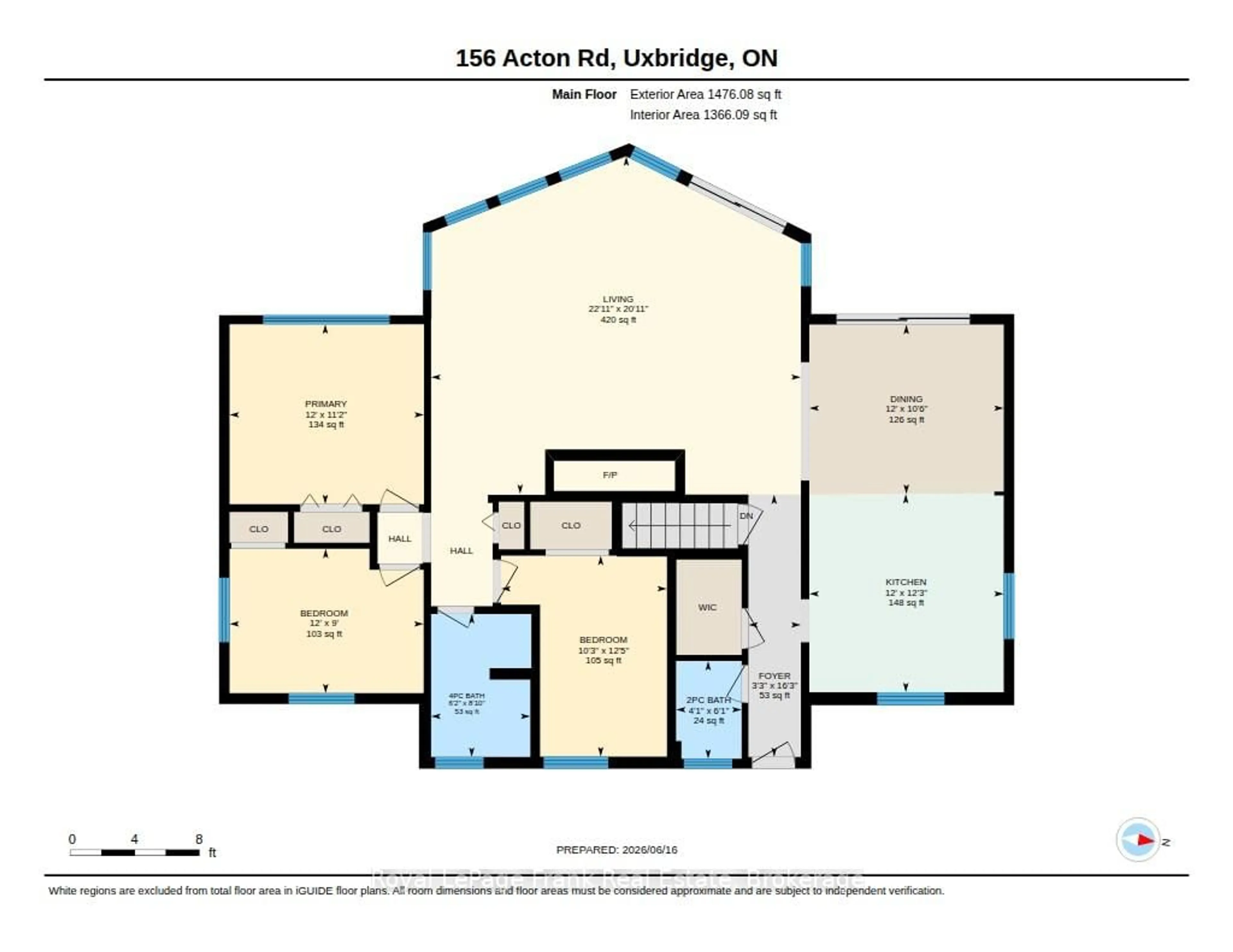 Floor plan for 156 Acton Rd, Uxbridge Ontario L0C 1H0