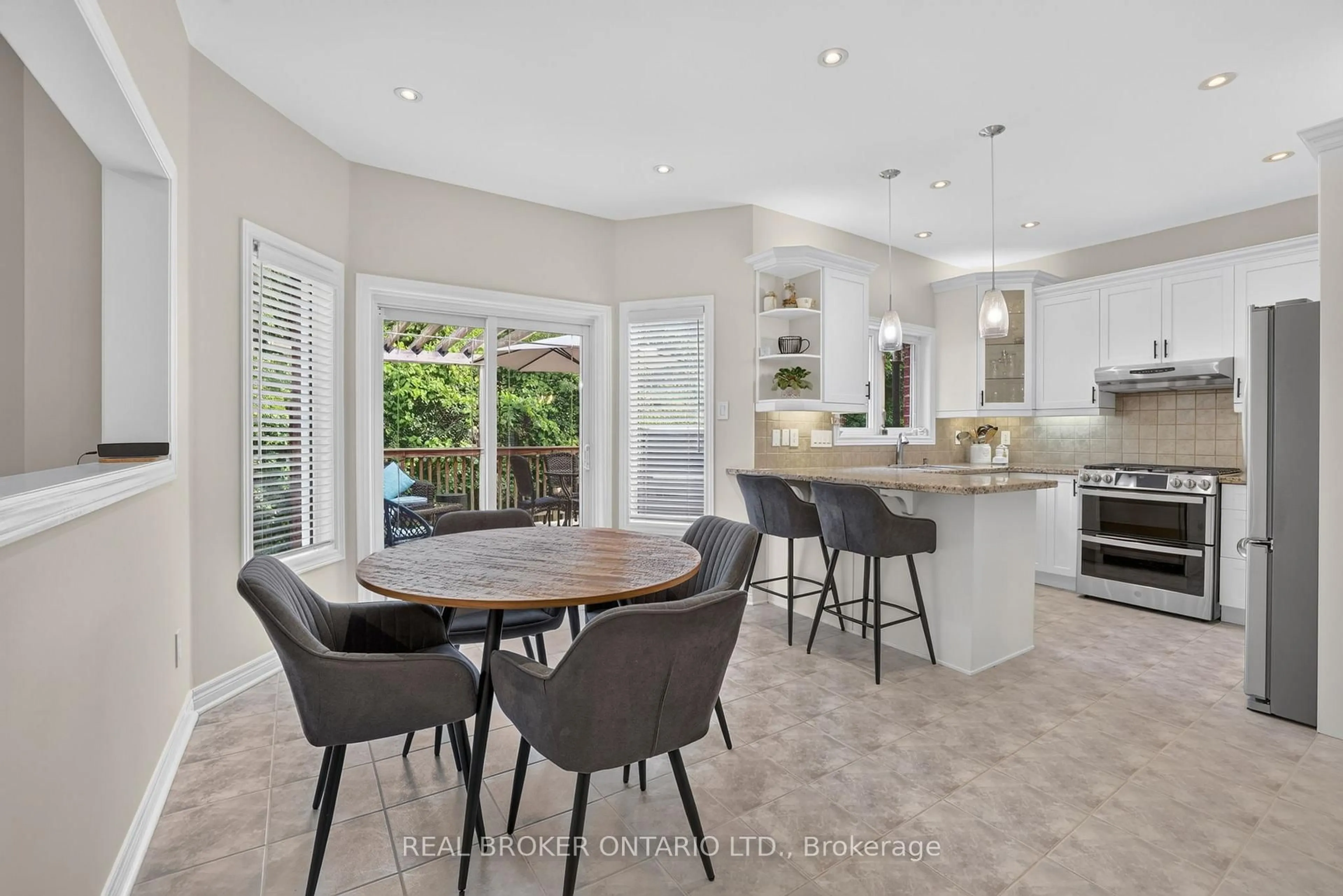 Contemporary kitchen, ceramic/tile floor for 813 Surin Crt, Newmarket Ontario L3Y 8R3