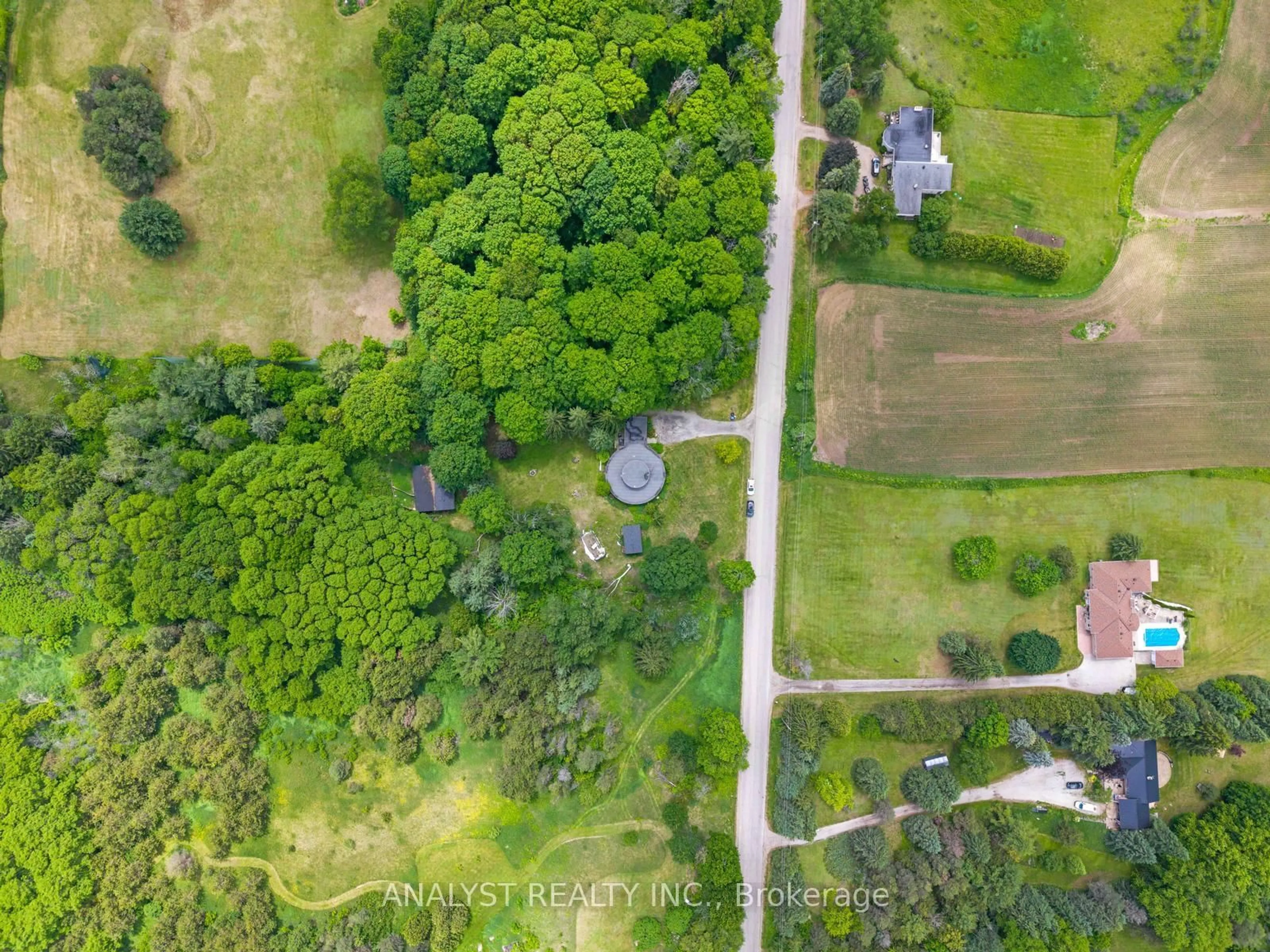 A pic from outside/outdoor area/front of a property/back of a property/a pic from drone, forest/trees view for 1065 Concession Rd 8 Rd, Adjala-Tosorontio Ontario L0G 1W0