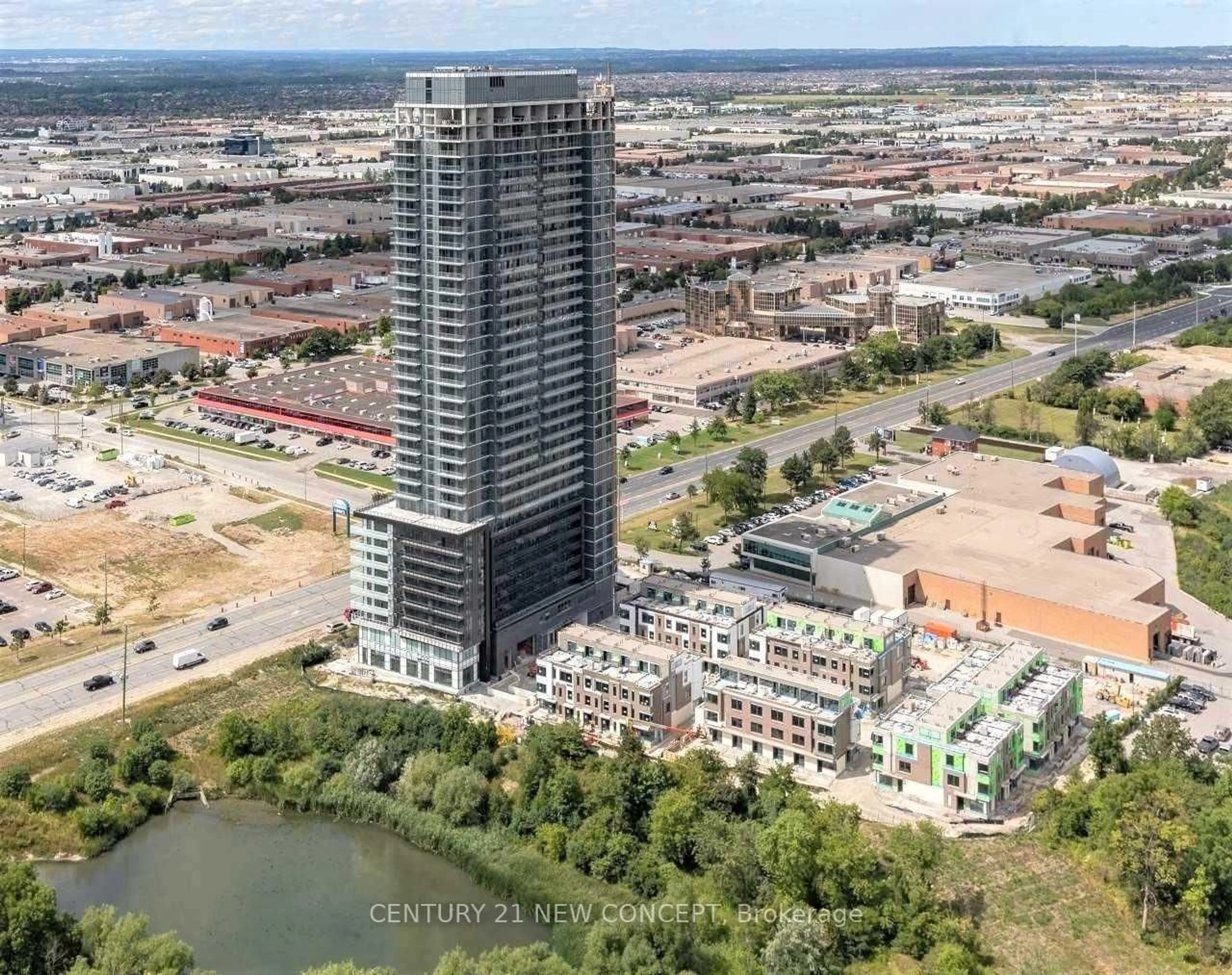 A pic from outside/outdoor area/front of a property/back of a property/a pic from drone, city buildings view from balcony for 7895 Jane St #3017, Vaughan Ontario L4K 0K2