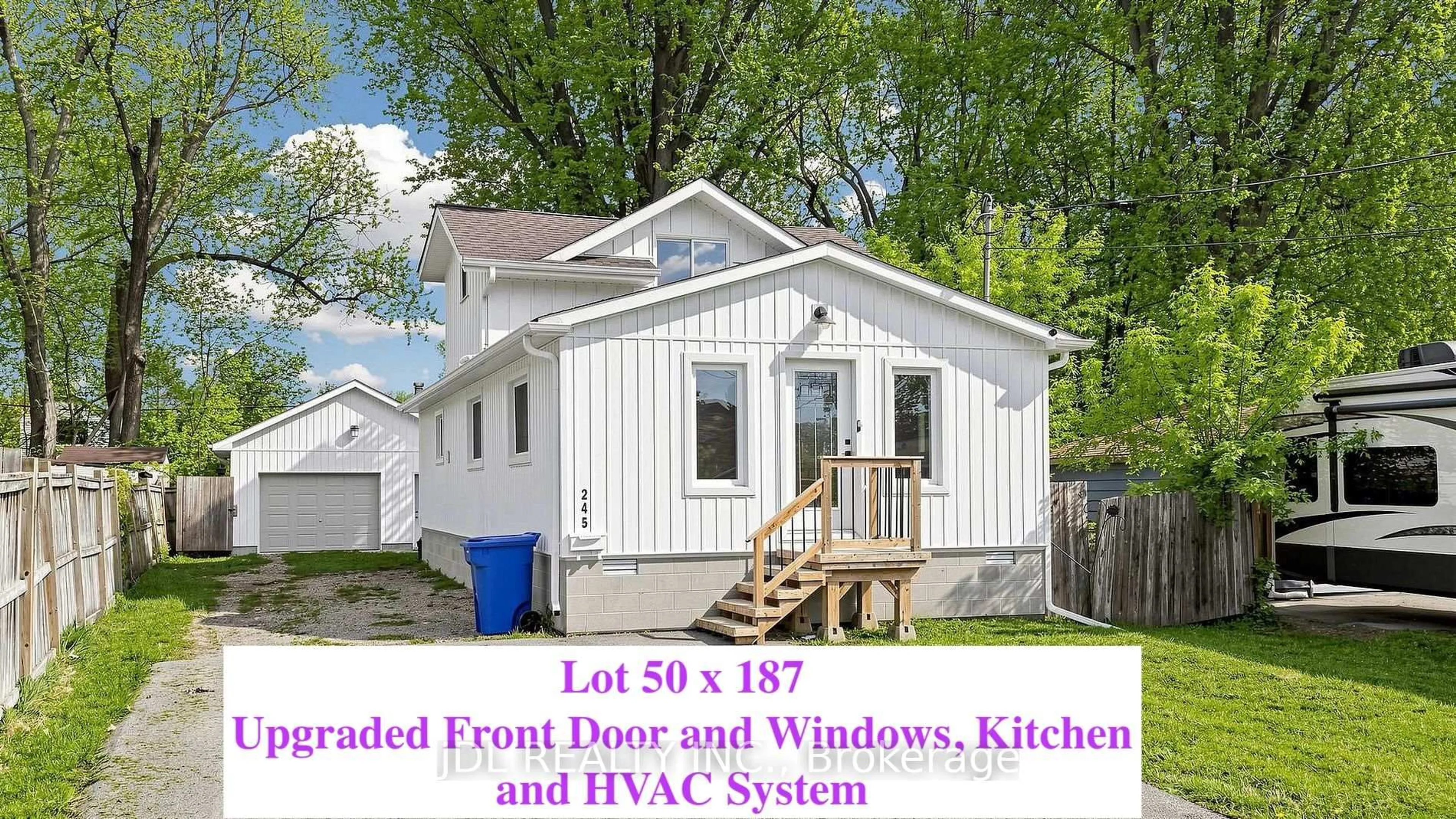 Home with vinyl exterior material, street for 245 Royal Rd, Georgina Ontario L4P 2T9