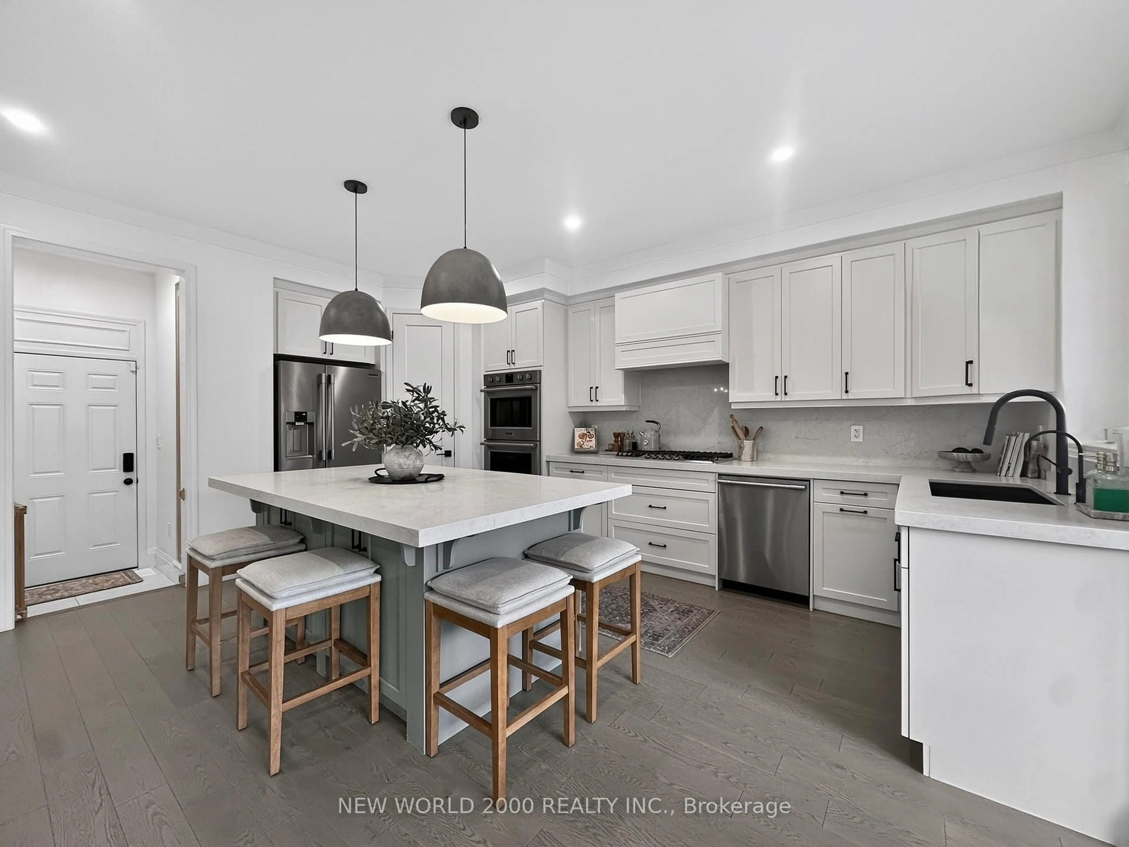 Open concept kitchen, ceramic/tile floor for 65 Morning Sparrow Dr, Vaughan Ontario L4H 3N5