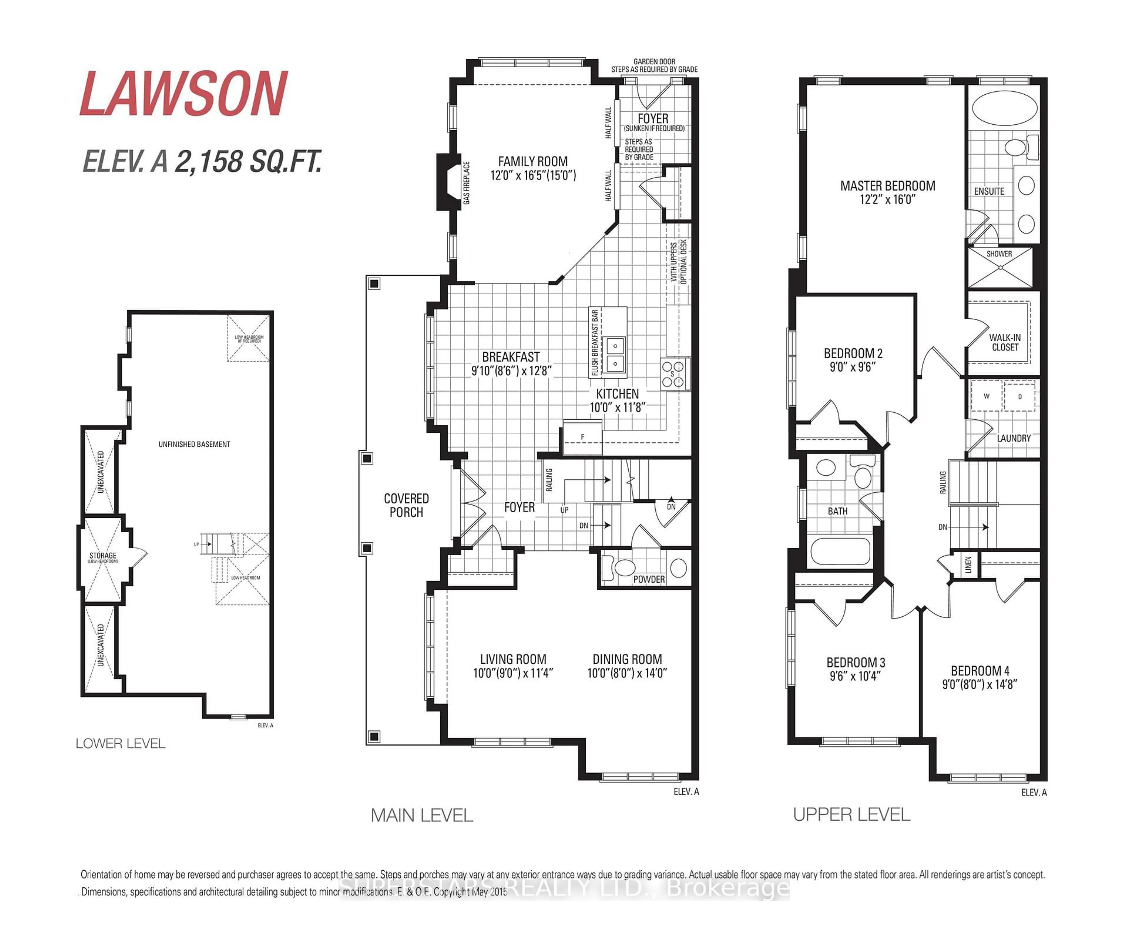 Floor plan for 33 Tilbury Gate, Markham Ontario L6B 1M5