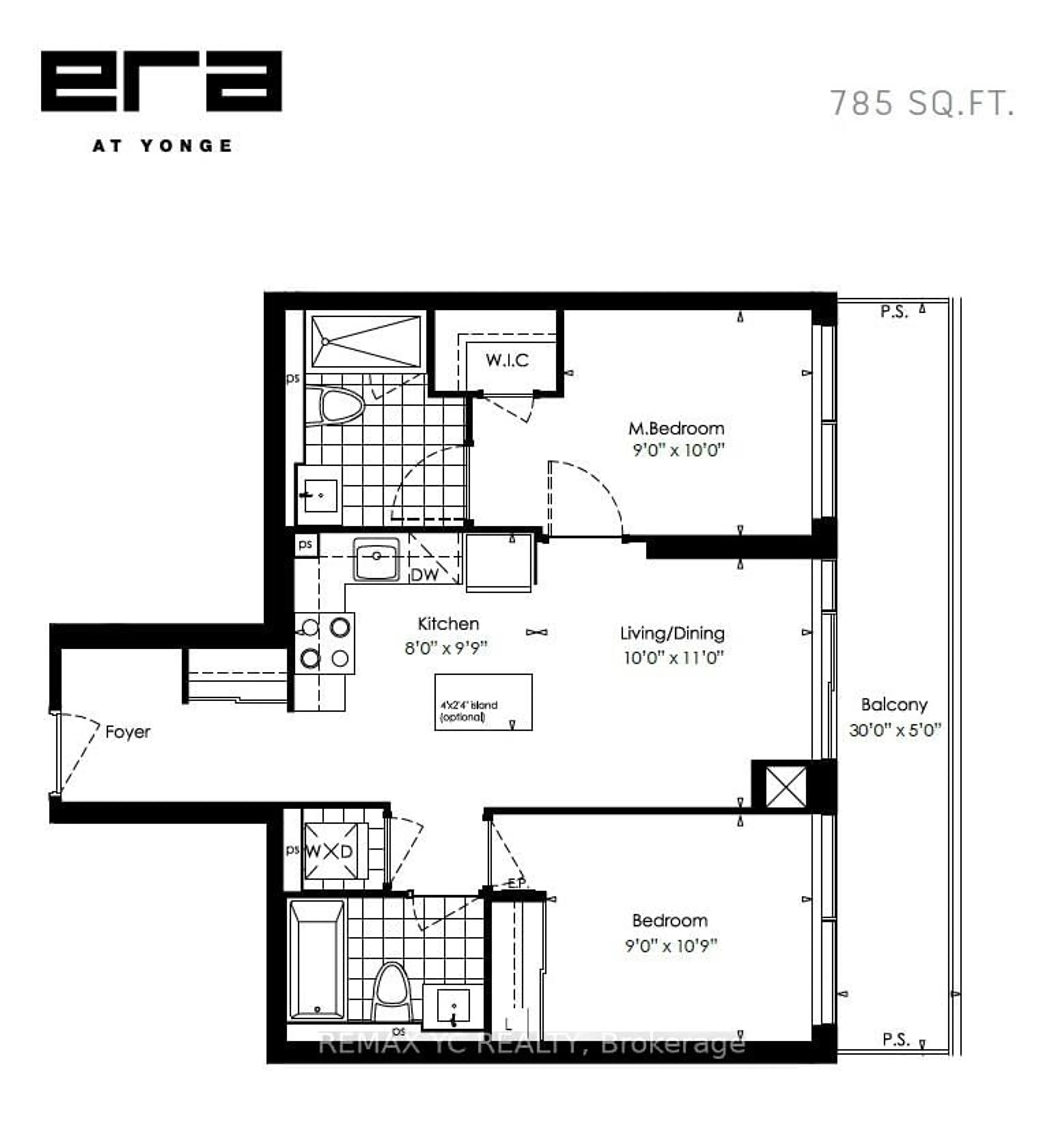 Floor plan for 95 Oneida Cres #1407, Richmond Hill Ontario L4B 0H5