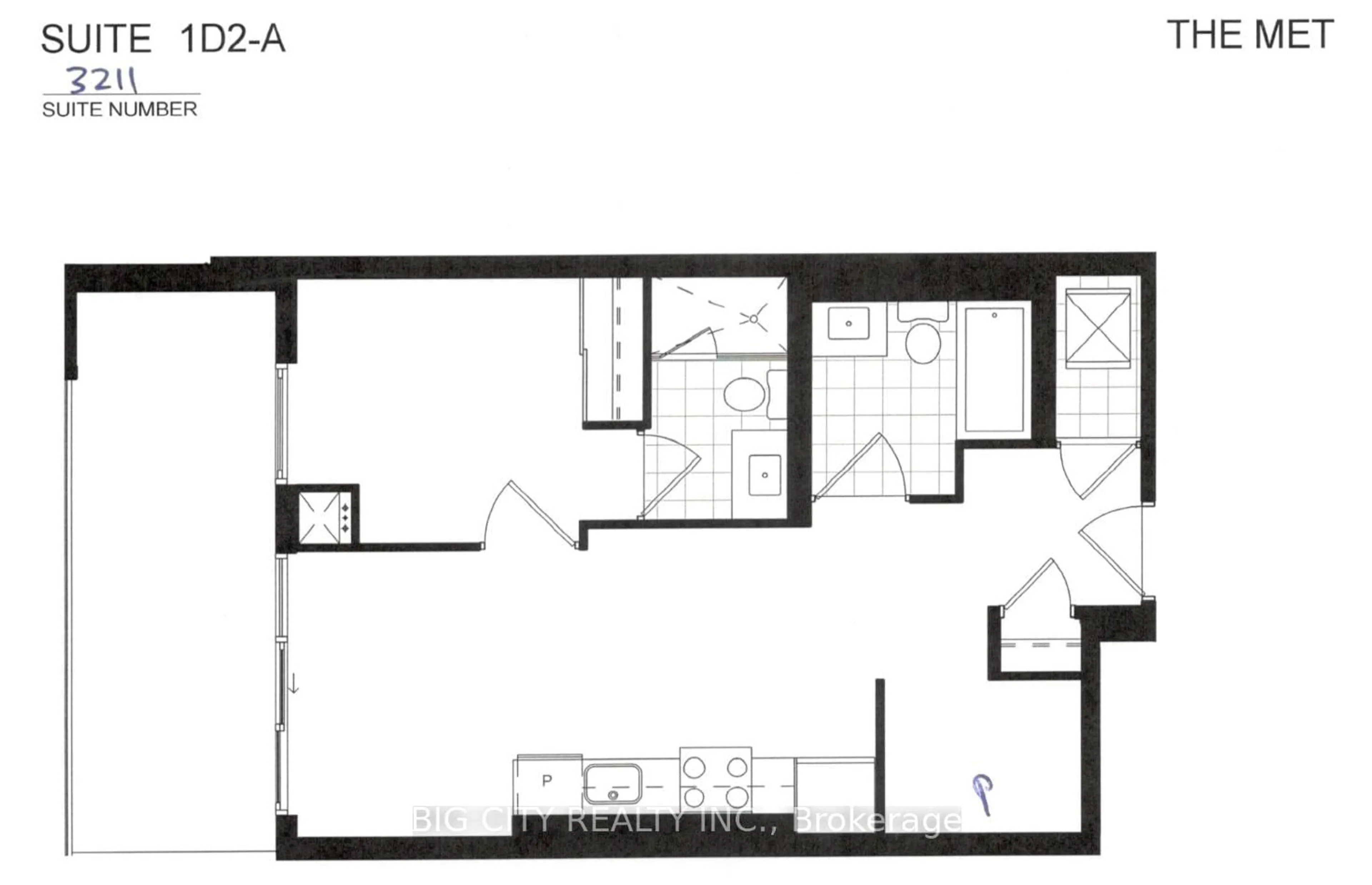 Floor plan for 7895 Jane St #3211, Vaughan Ontario L4K 2M7