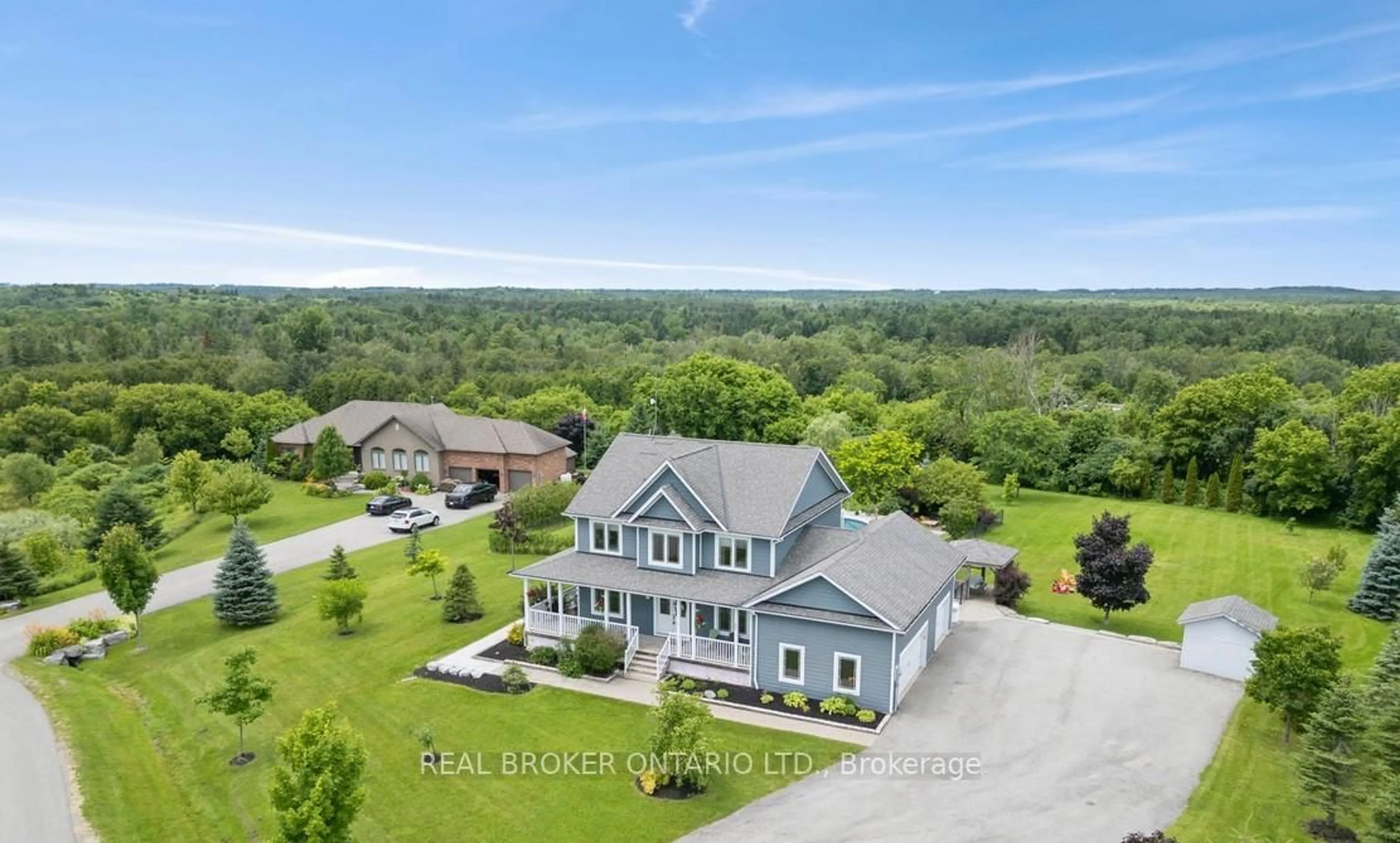 A pic from outside/outdoor area/front of a property/back of a property/a pic from drone, water/lake/river/ocean view for 27 Bagshaw Cres, Uxbridge Ontario L9P 0A9