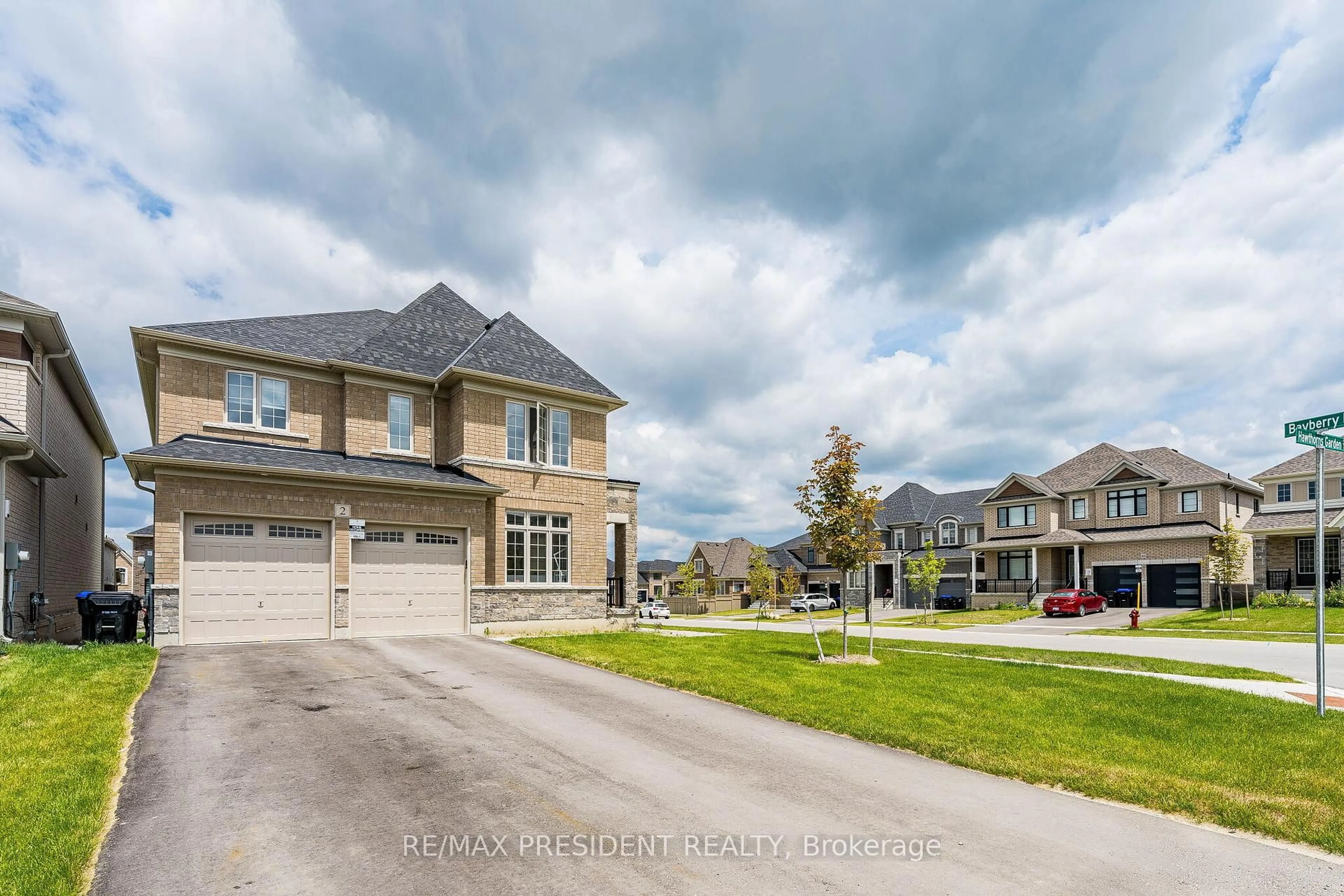 Home with brick exterior material, street for 2 Hawthorns Gdns, Adjala-Tosorontio Ontario L0G 1W0