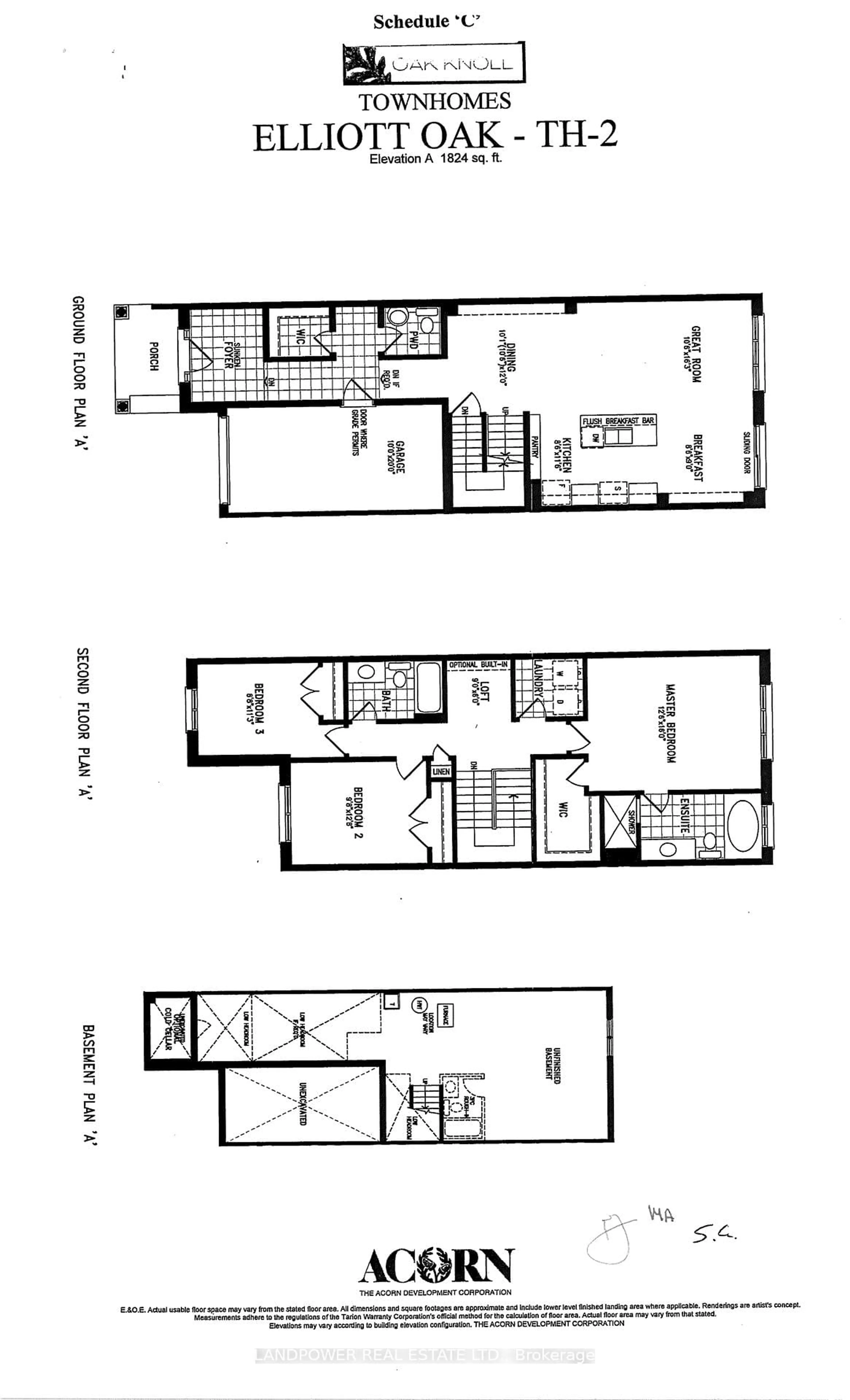 Floor plan for 11 Bellflower Lane, Richmond Hill Ontario L4E 1E7