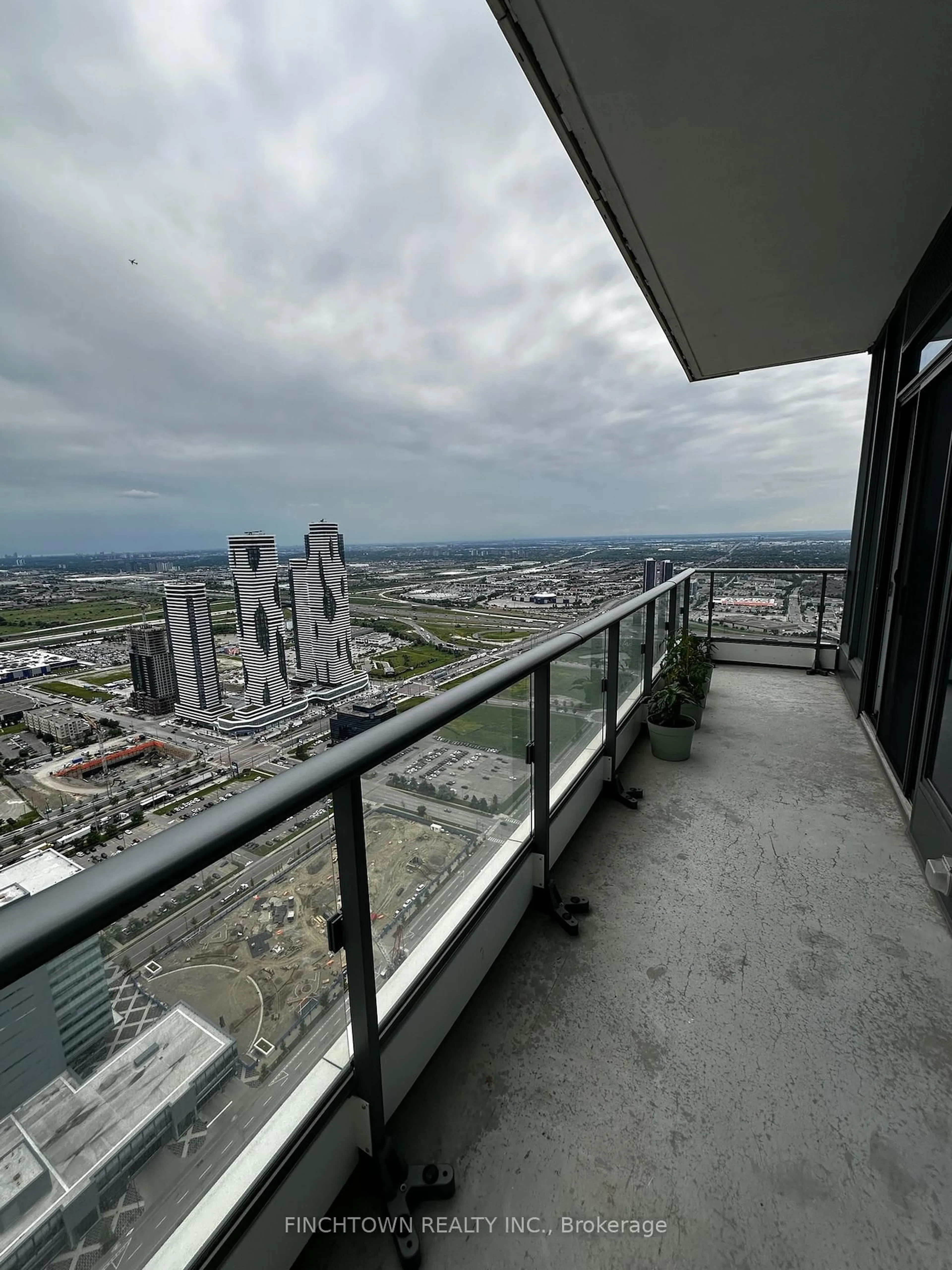 Balcony in the apartment, city buildings view from balcony for 5 Buttermill Ave #PH09, Vaughan Ontario L4K 0J5